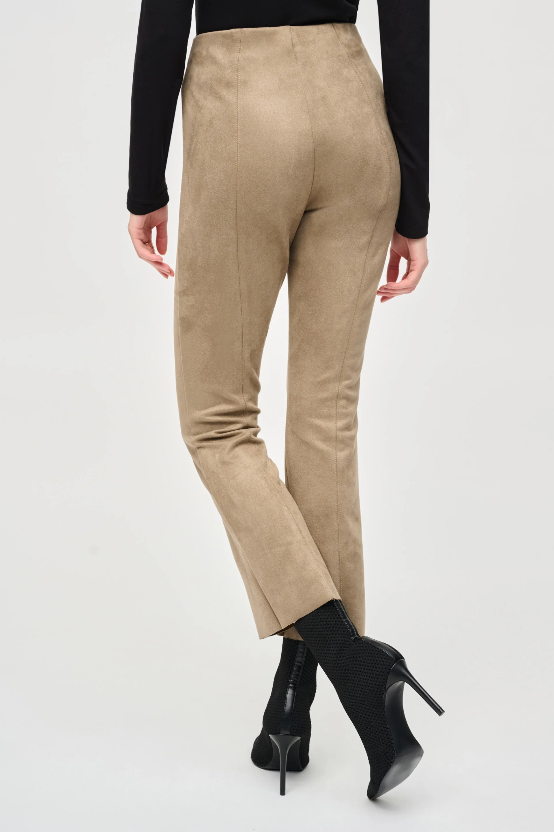 Joseph Ribkoff Java Scuba Suede Flared Pants Style 243178 - Image 3