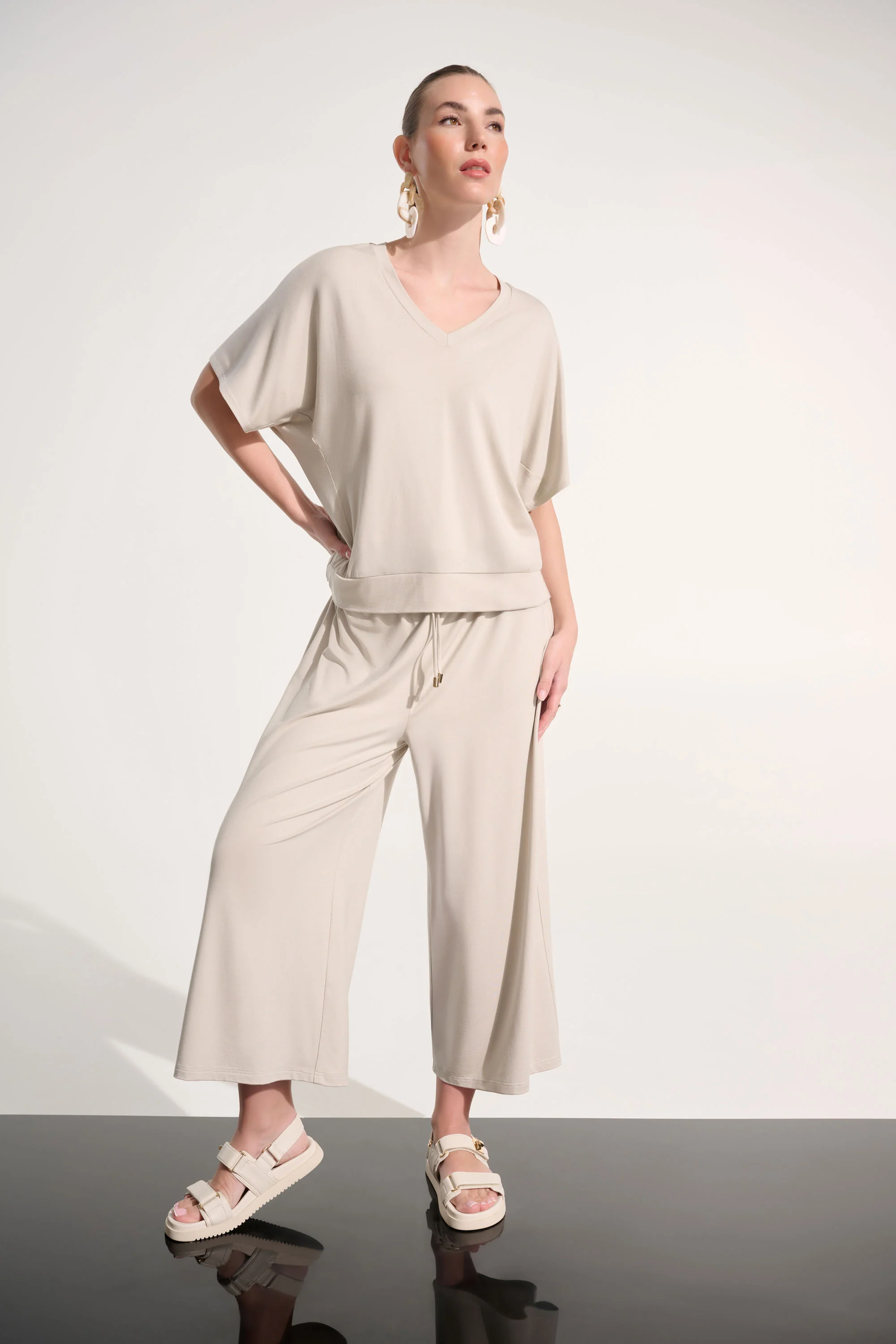 Joseph Ribkoff Jersey Dolman Sleeve Boxy Top Style 262606 - Image 2