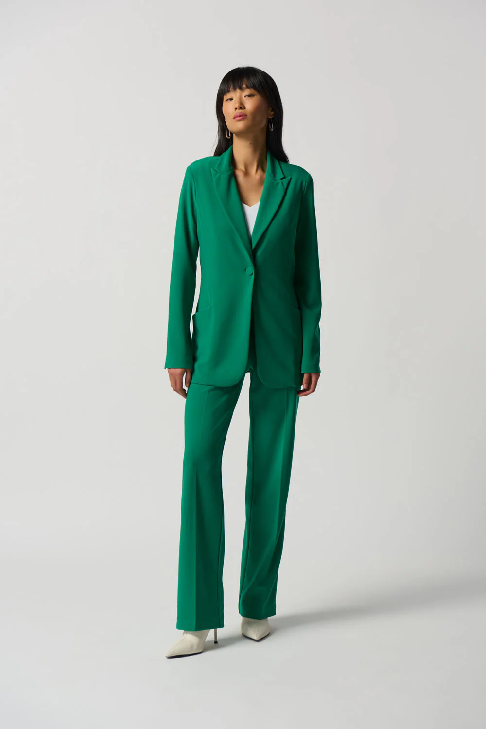 Joseph Ribkoff Kelly Green Notched Collar Blazer Style 233092 - Image 2