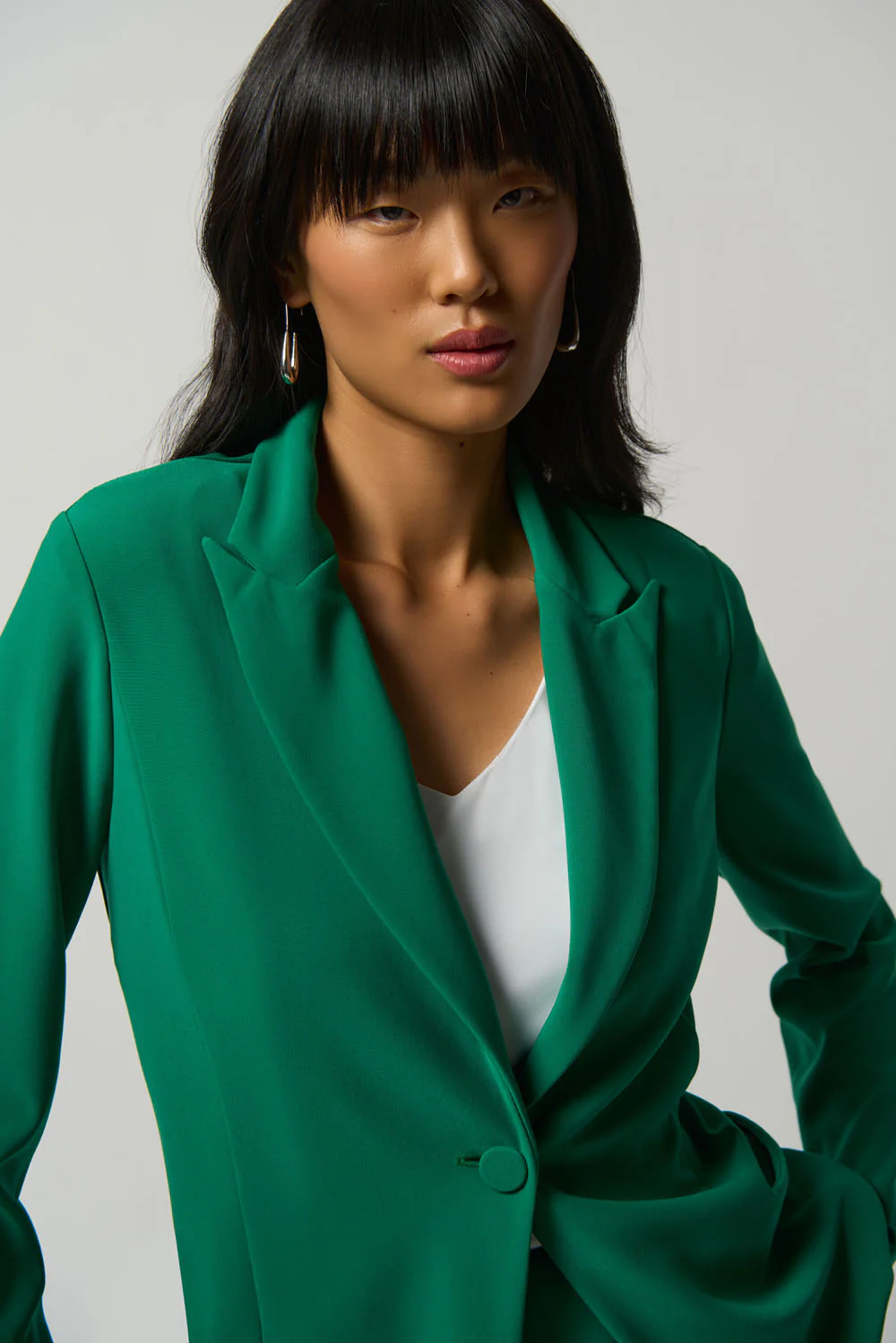 Joseph Ribkoff Kelly Green Notched Collar Blazer Style 233092 - Image 3