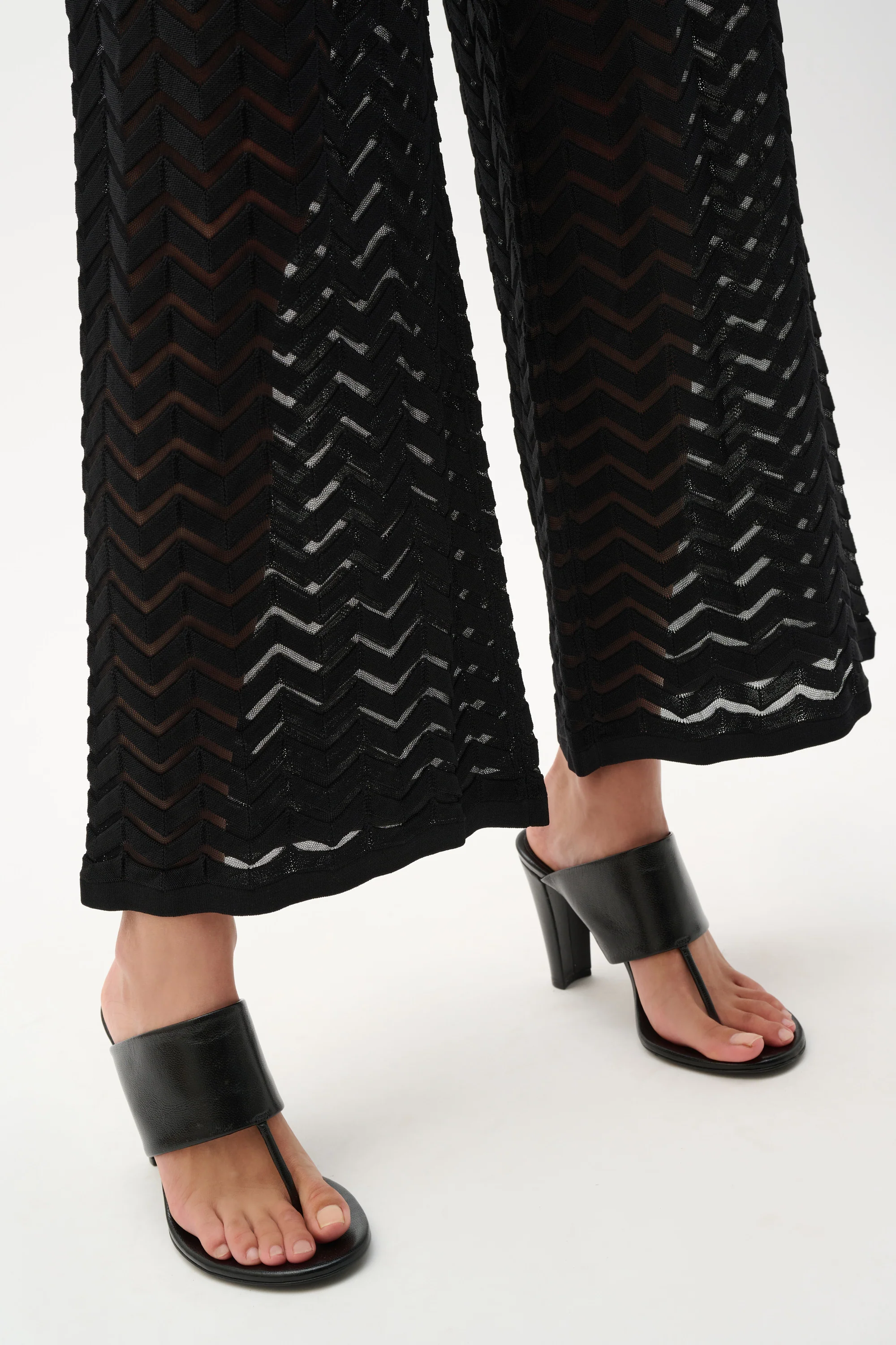 Joseph Ribkoff Knit Chevron Stitch Culotte Pants Style 262933 - Image 4