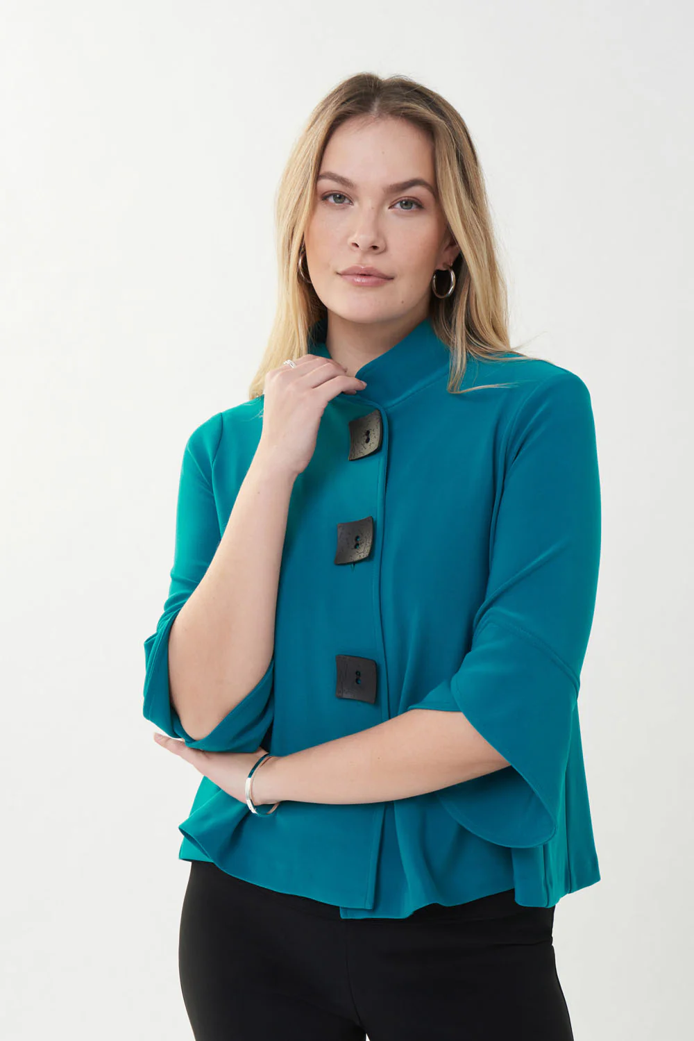 Joseph Ribkoff Lagoon Classic Trapeze Jacket Style 193198TT - Image 3