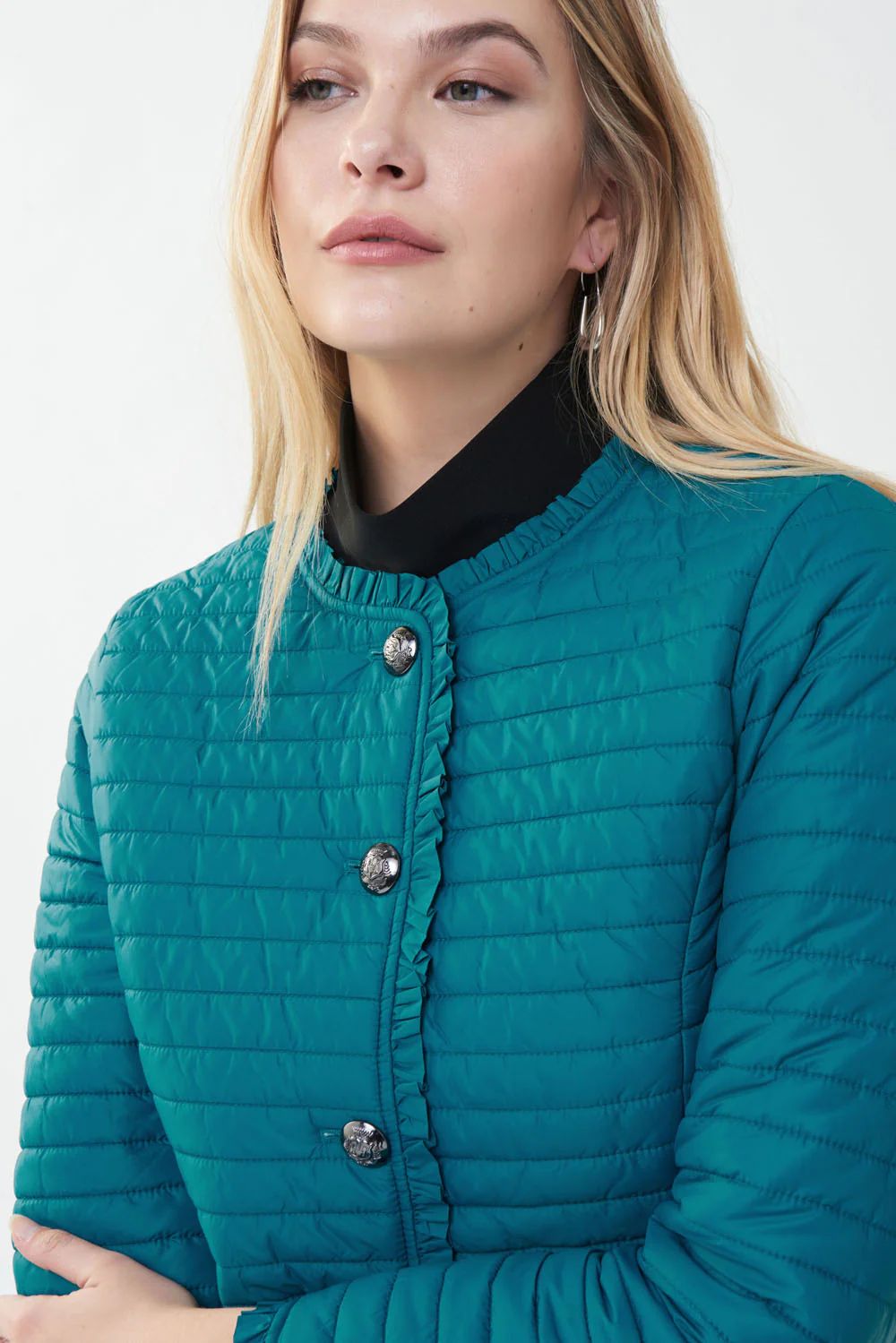 Joseph Ribkoff Lagoon Quilted Puffer Jacket Style 223908 - Image 2