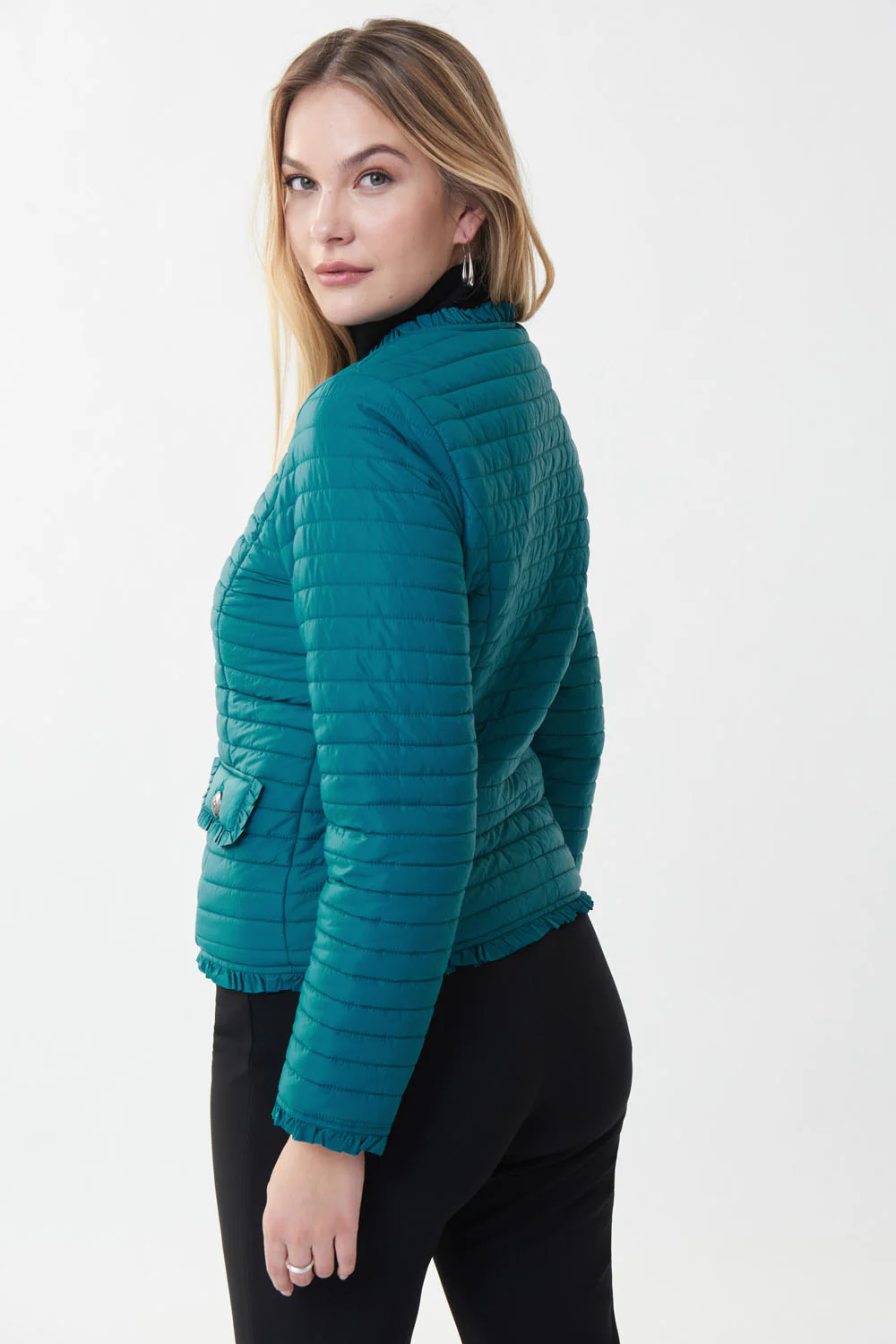 Joseph Ribkoff Lagoon Quilted Puffer Jacket Style 223908 - Image 3