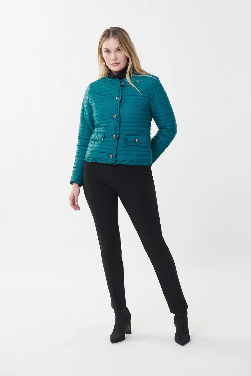 Joseph Ribkoff Lagoon Quilted Puffer Jacket Style 223908 - Image 5