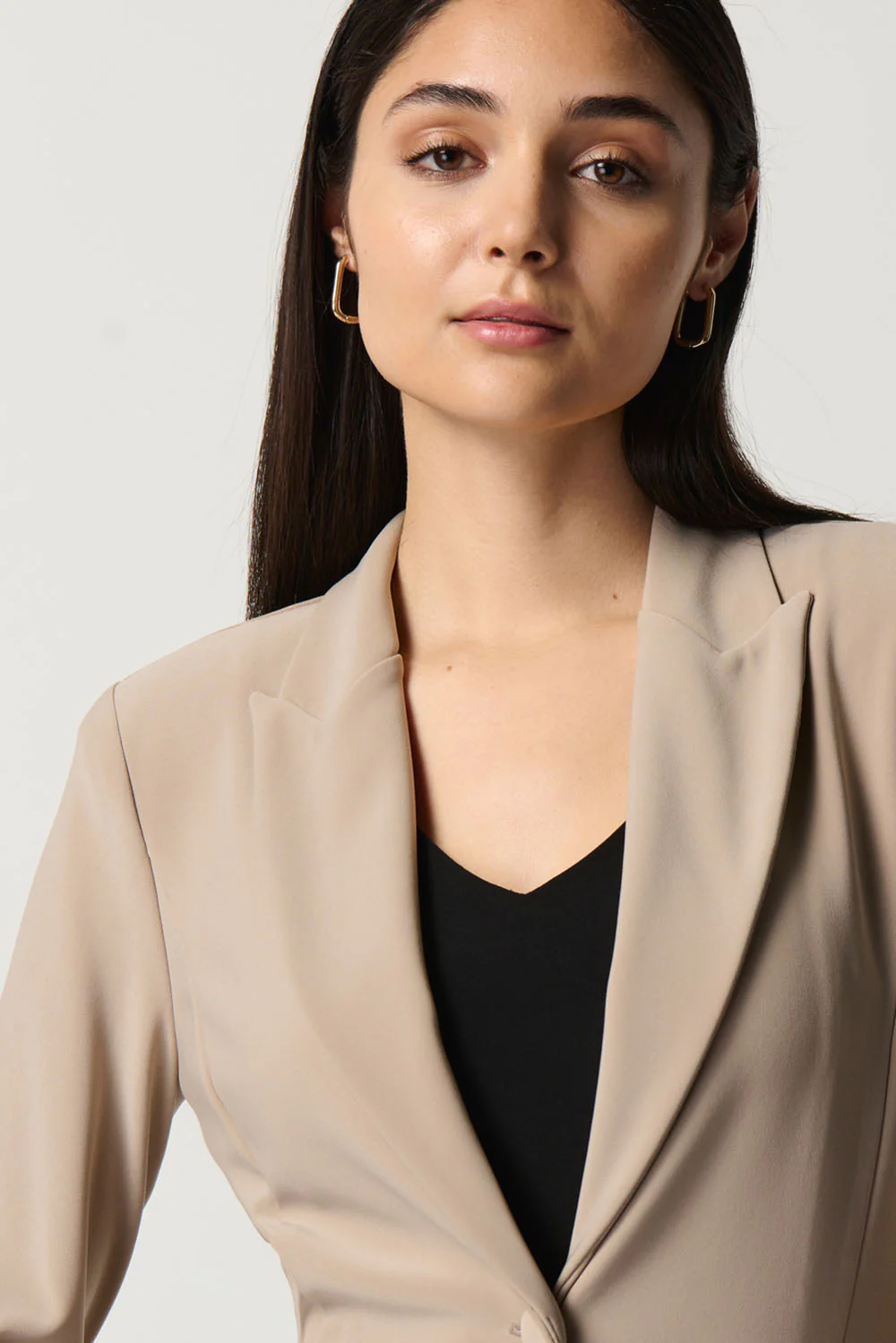 Joseph Ribkoff Latte Notched Collar Blazer Style 233092 - Image 3