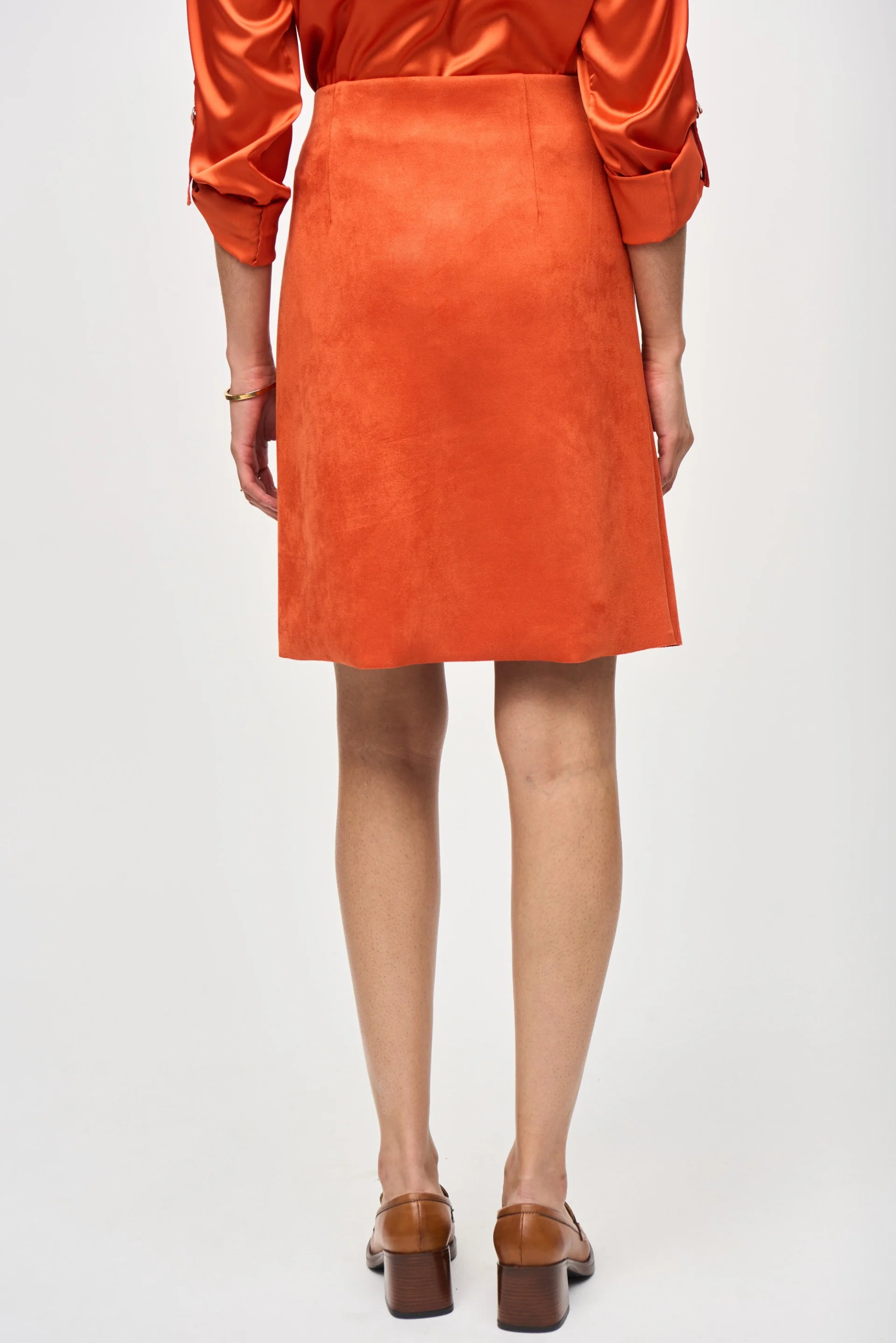 Joseph Ribkoff Lava A-Line Faux Suede Pull-On Skirt Style 243238 - Image 6