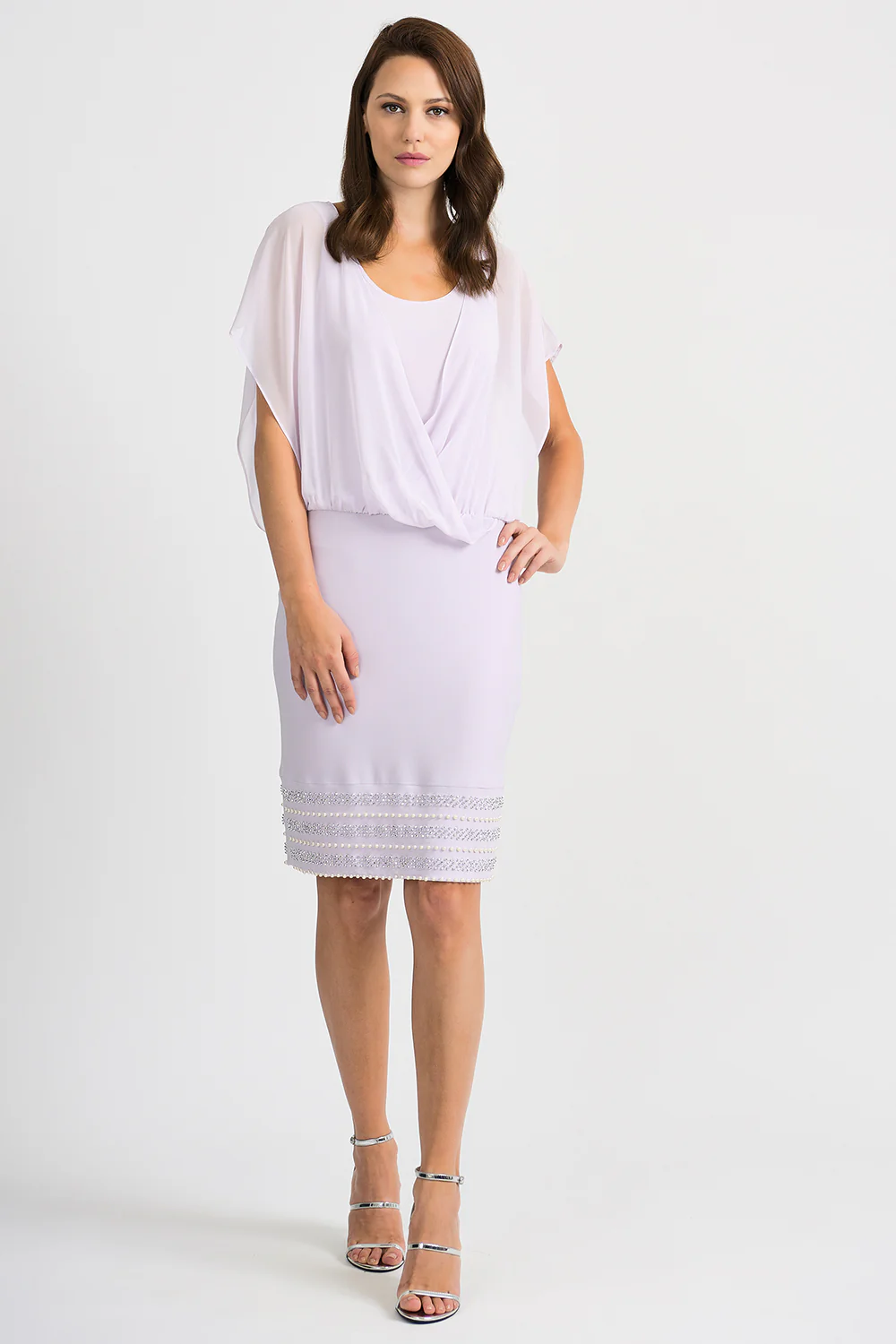 Joseph Ribkoff Lavender Fog Dress Style 201166
