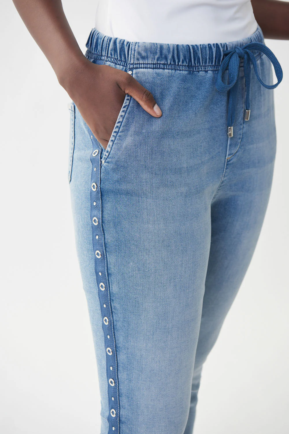Joseph Ribkoff Light Blue Denim Pants Style 222922 - Image 2
