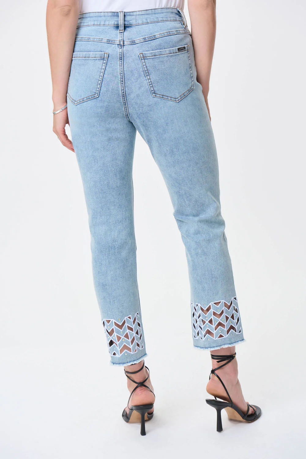 Joseph Ribkoff Light Blue Denim Pants Style 231923 - Image 2