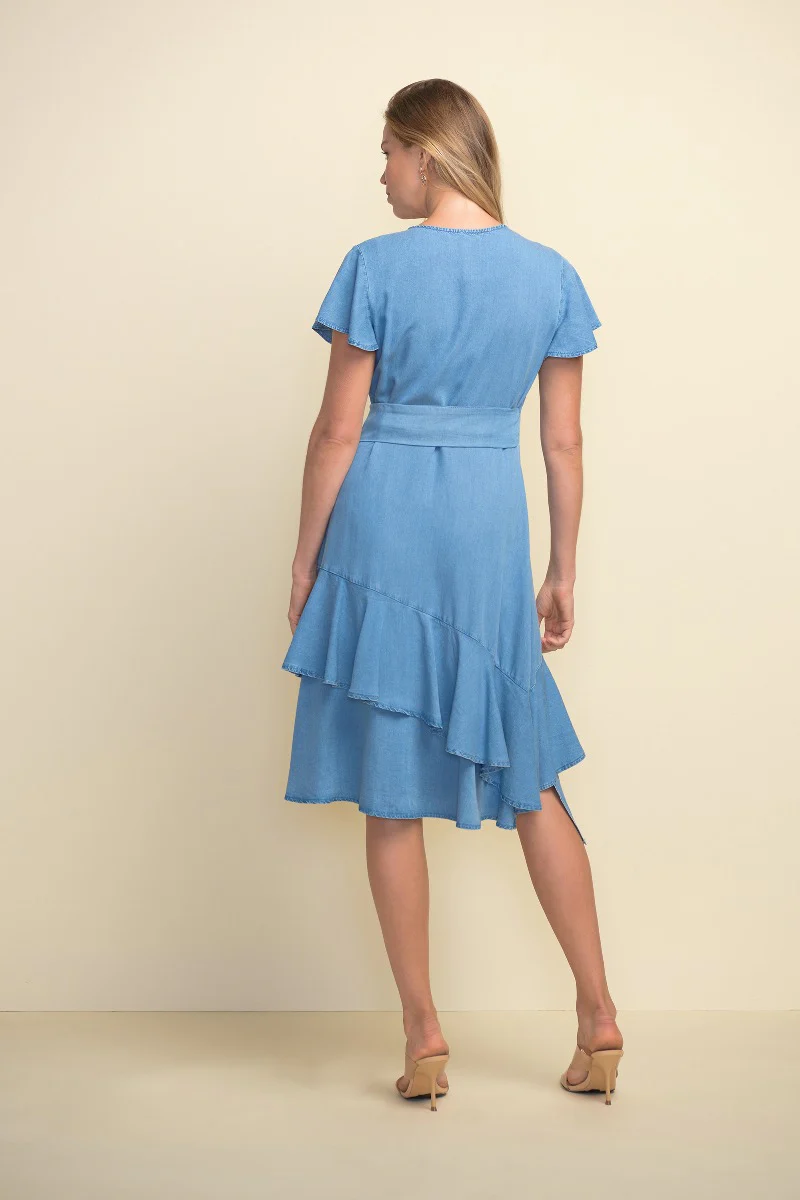 Joseph Ribkoff Light Blue Dress Style 211962 - Image 2
