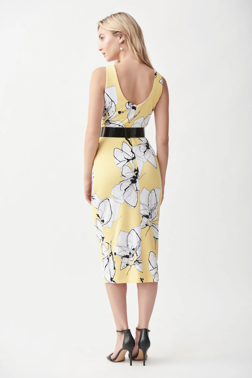 Joseph Ribkoff Limoncello/Multi Dress Style 221055 - Image 5