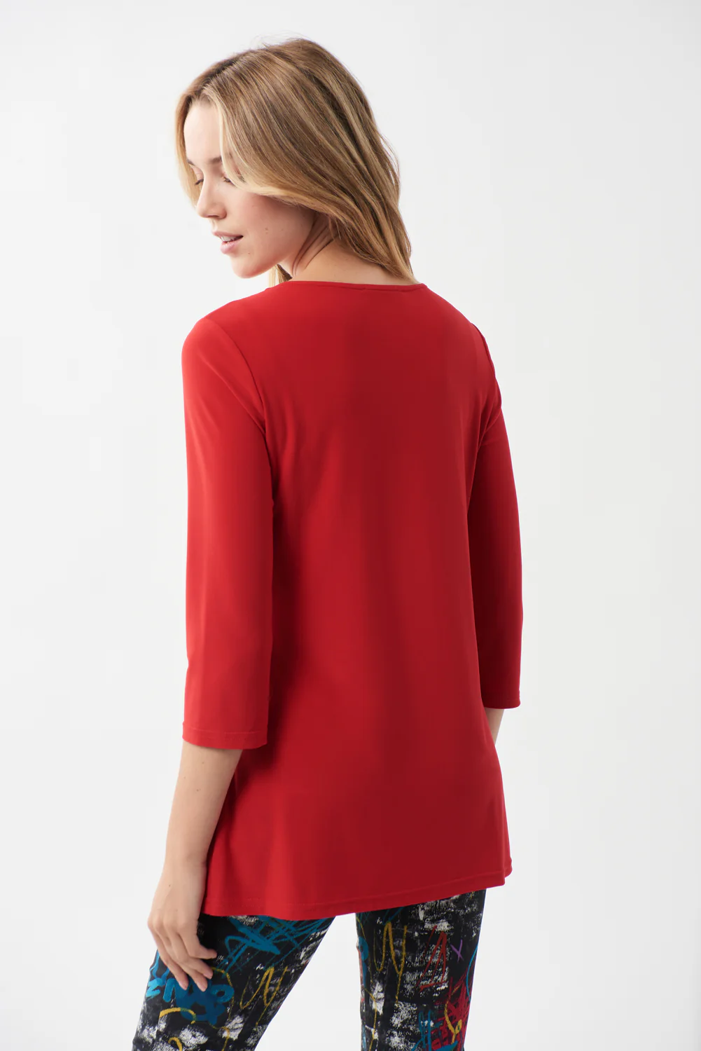 Joseph Ribkoff Lipstick Red Front Top Style 213339 - Image 2
