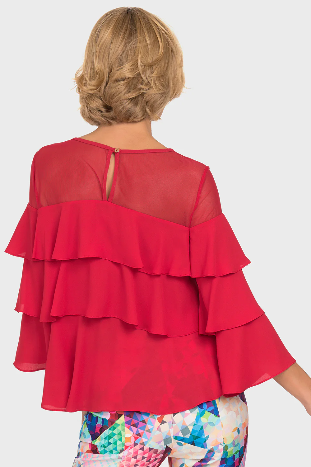 Joseph Ribkoff Lipstick Red Top Style 192301 - Image 2
