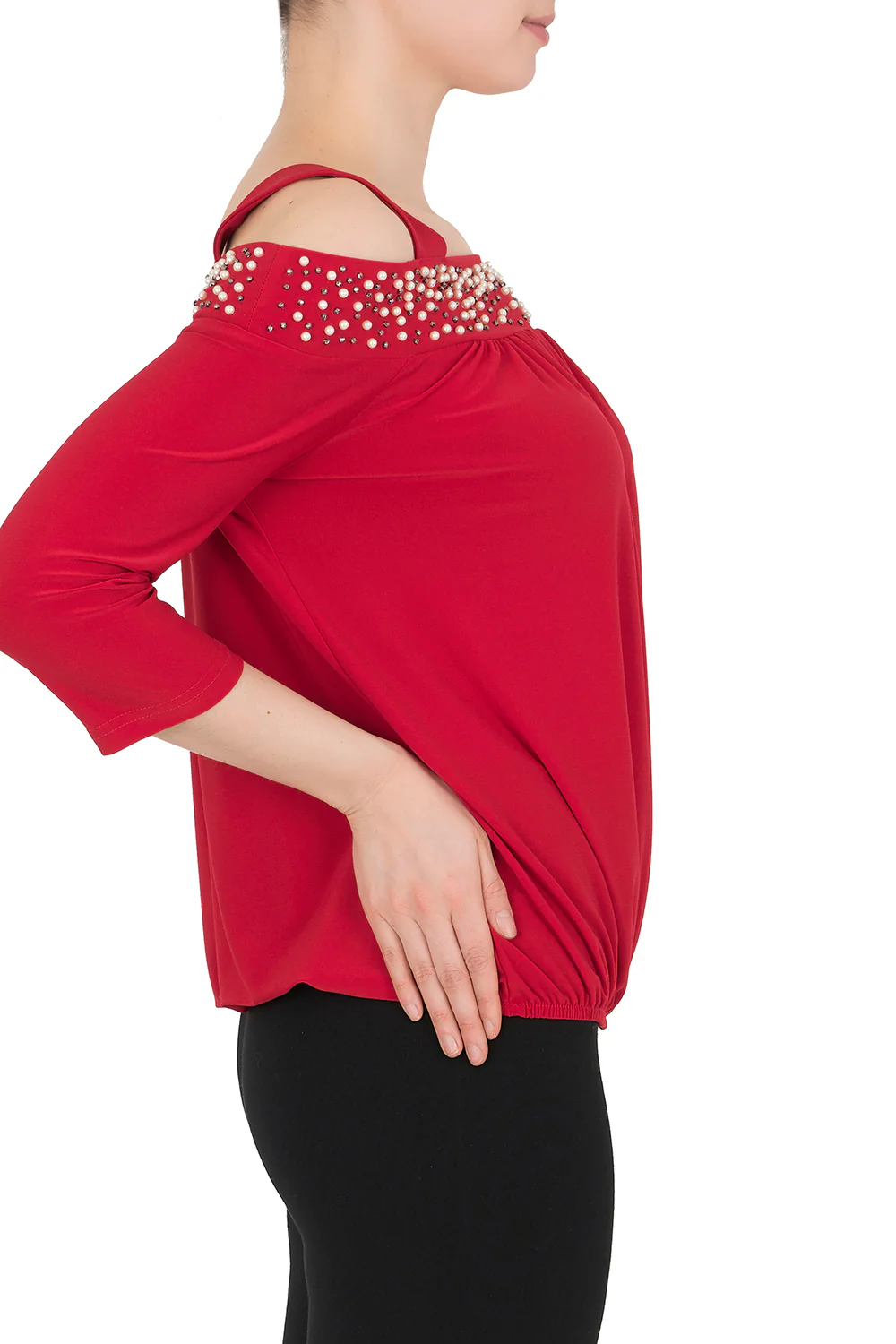 Joseph Ribkoff Lipstick Red Top Style 191136 - Image 2