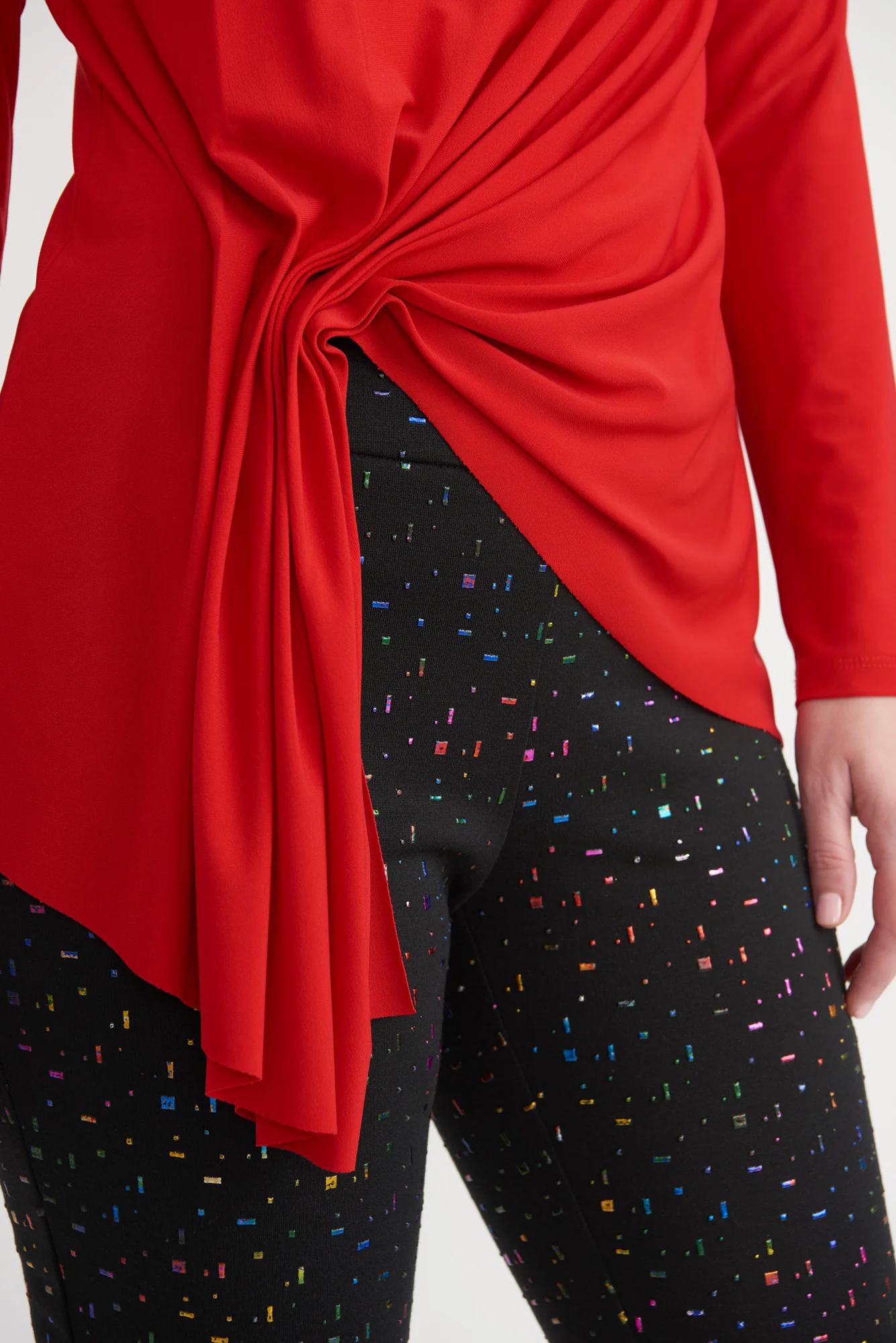 Joseph Ribkoff Lipstick Red Top Style 203286 - Image 2