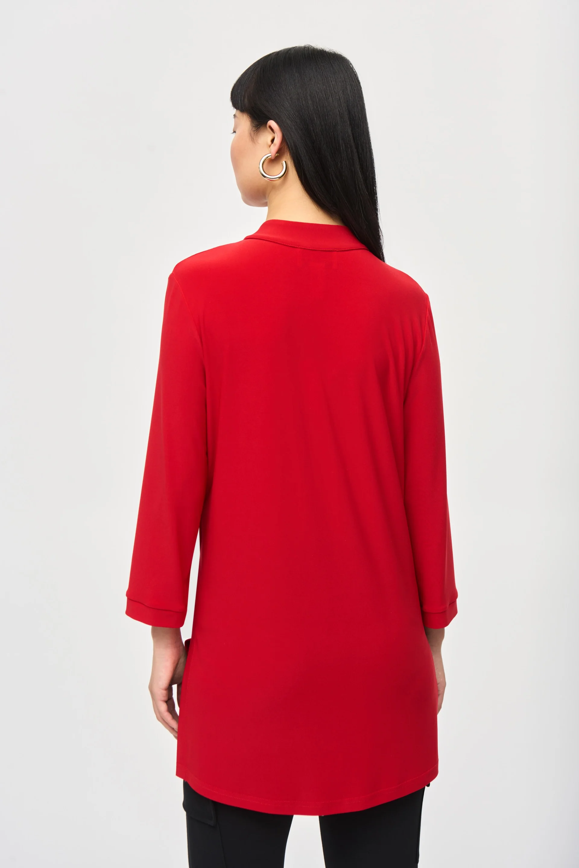 Joseph Ribkoff Lipstick Red Trapeze Tunic Style 243187 - Image 3
