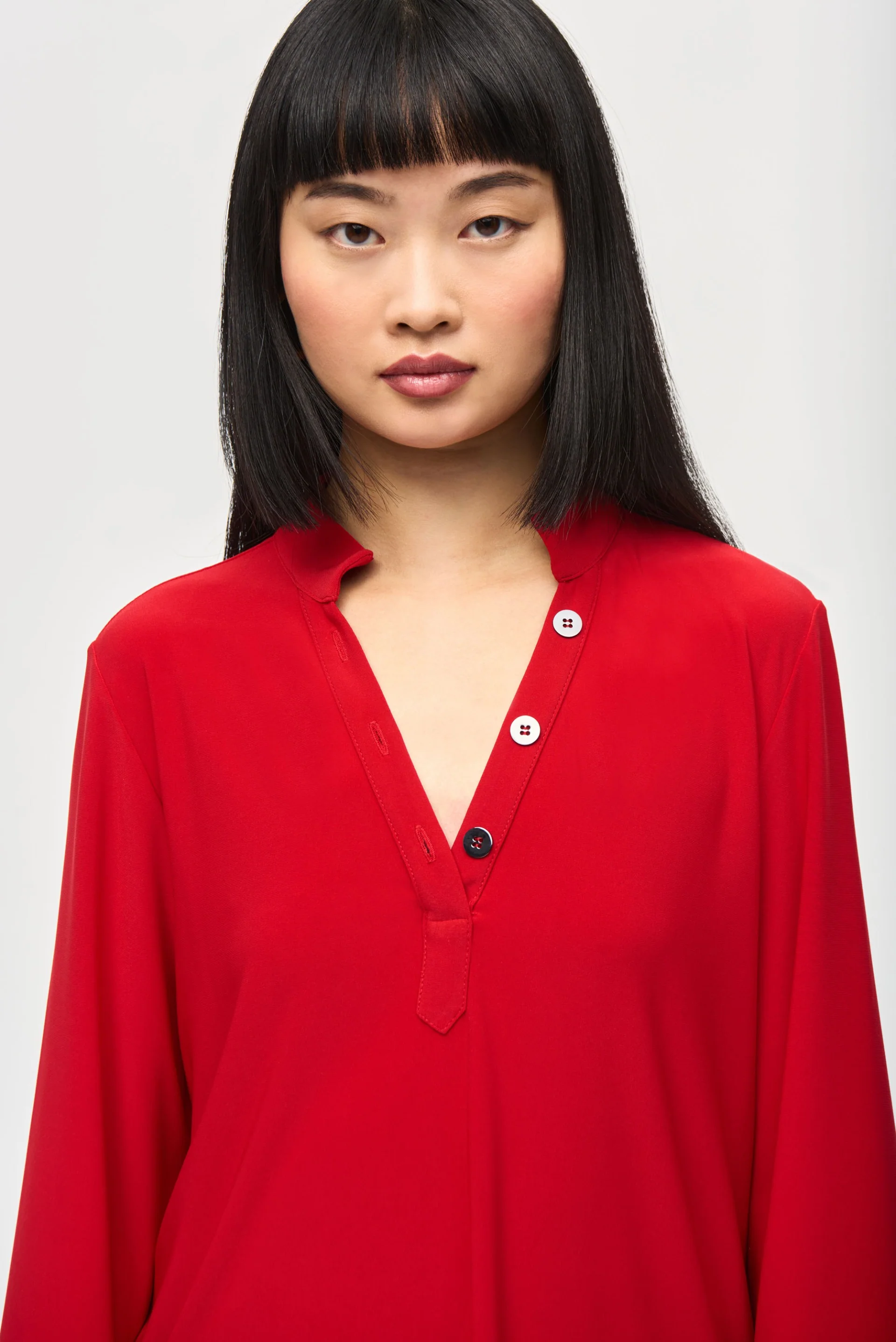 Joseph Ribkoff Lipstick Red Trapeze Tunic Style 243187 - Image 4