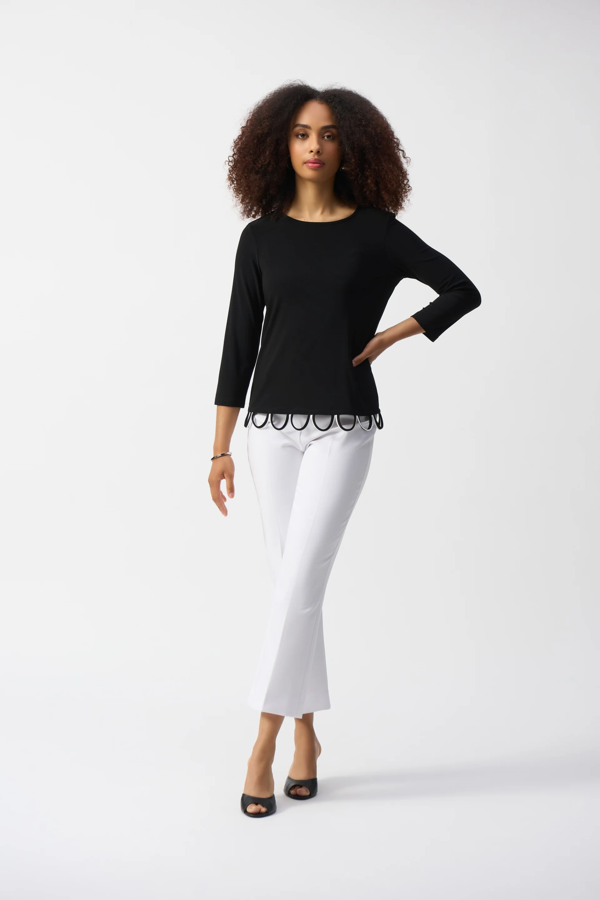 Joseph Ribkoff Loop Detail Fitted Top Style 251133 - Image 2