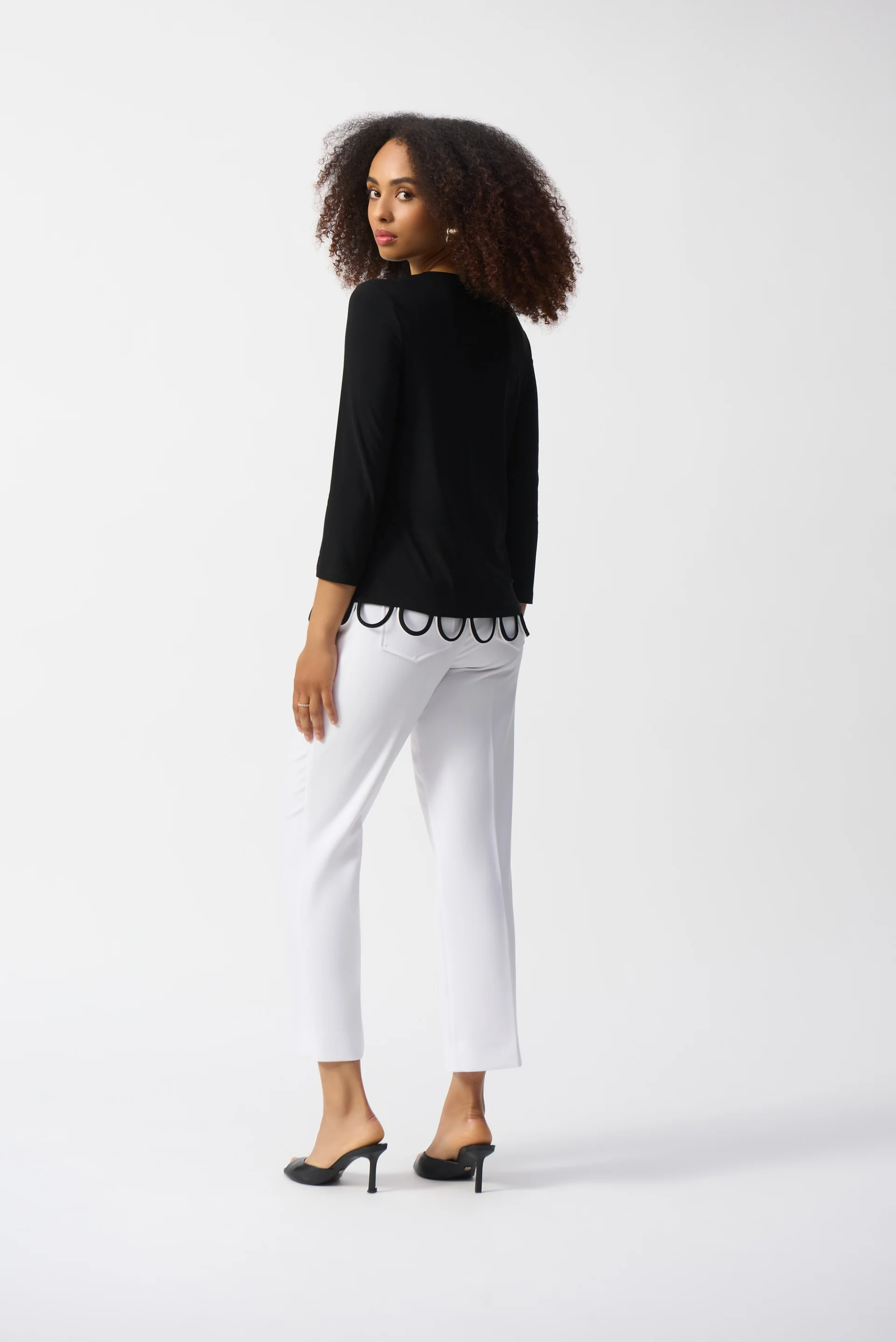 Joseph Ribkoff Loop Detail Fitted Top Style 251133 - Image 3