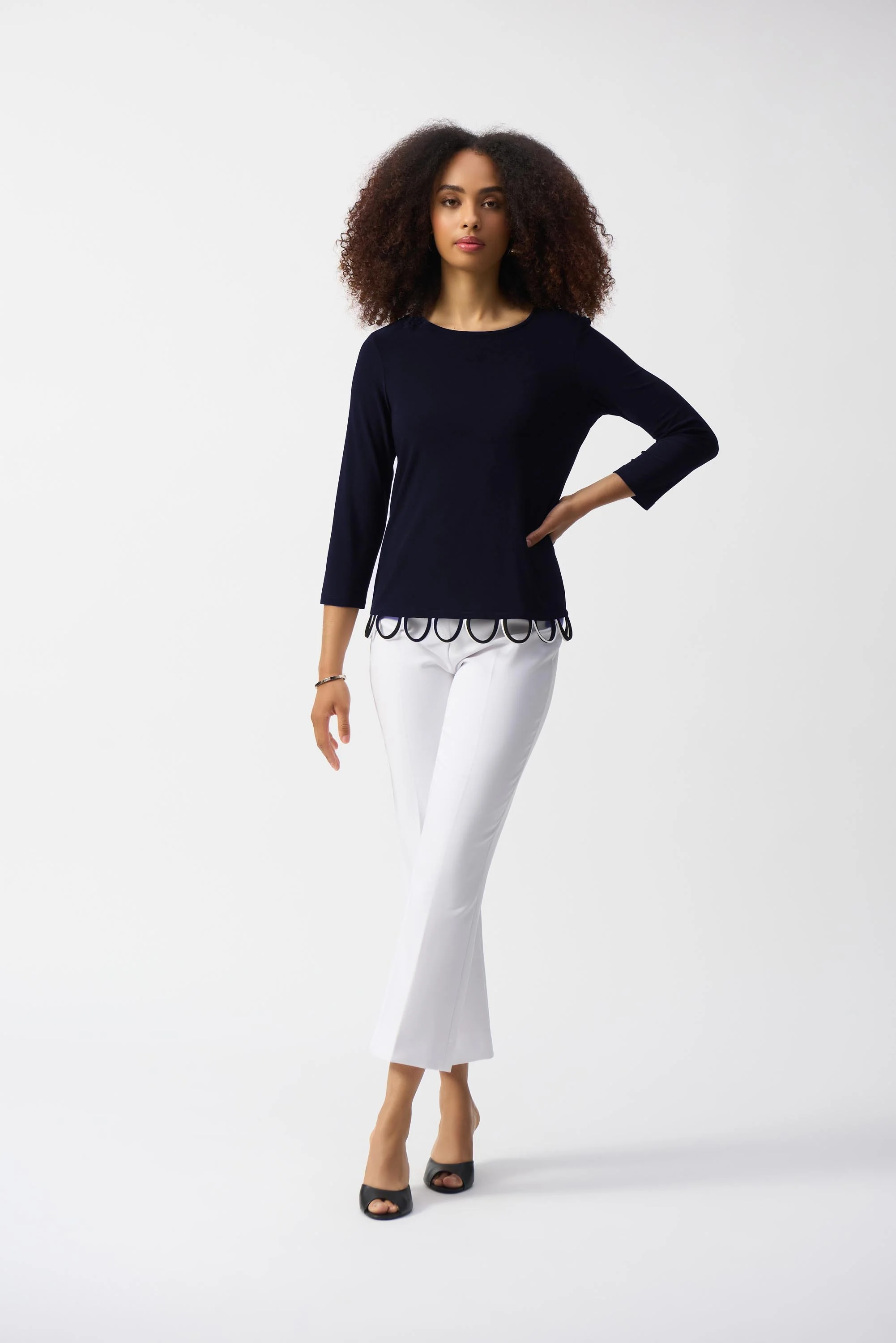 Joseph Ribkoff Loop Detail Fitted Top Style 251133 - Image 6