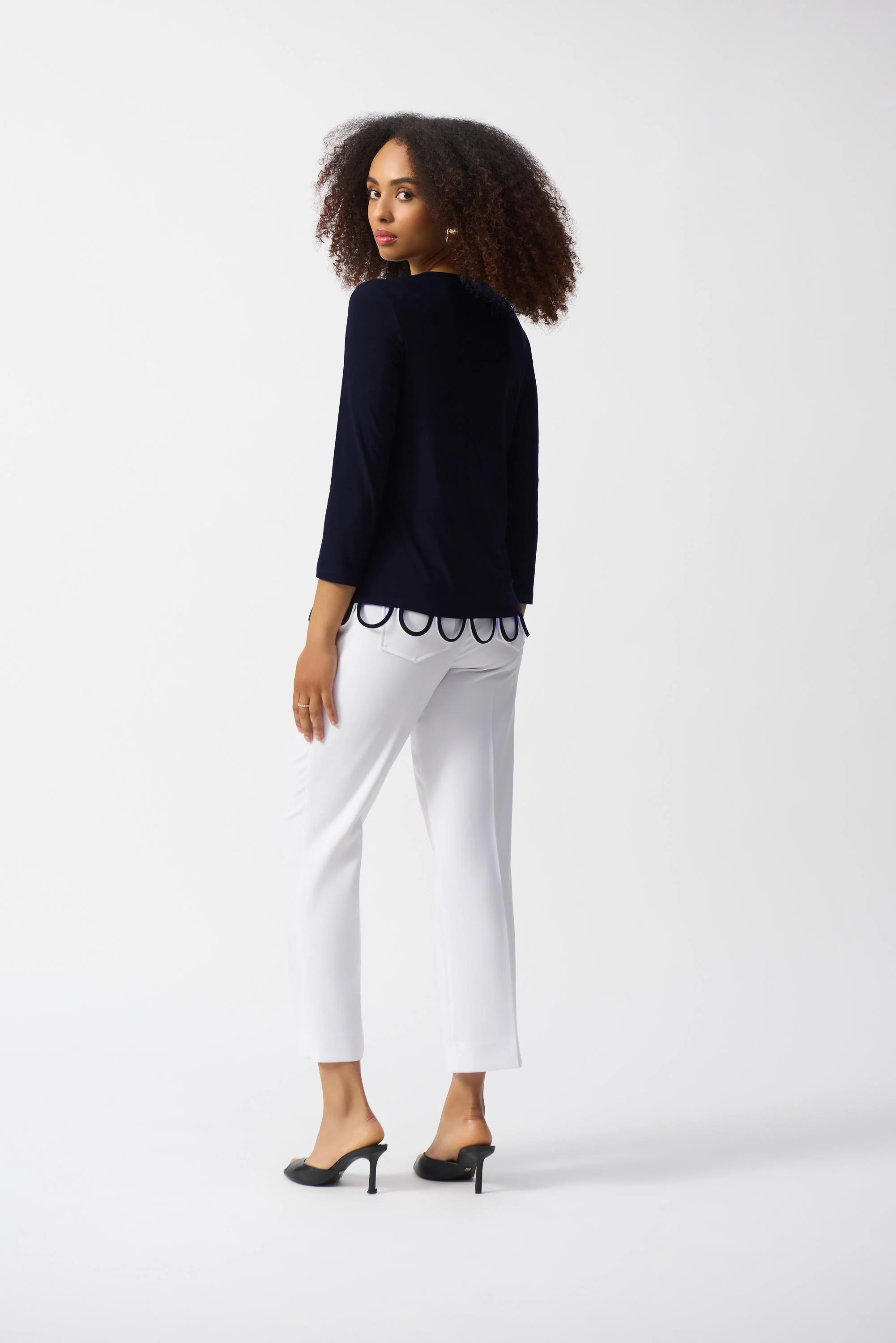 Joseph Ribkoff Loop Detail Fitted Top Style 251133 - Image 7