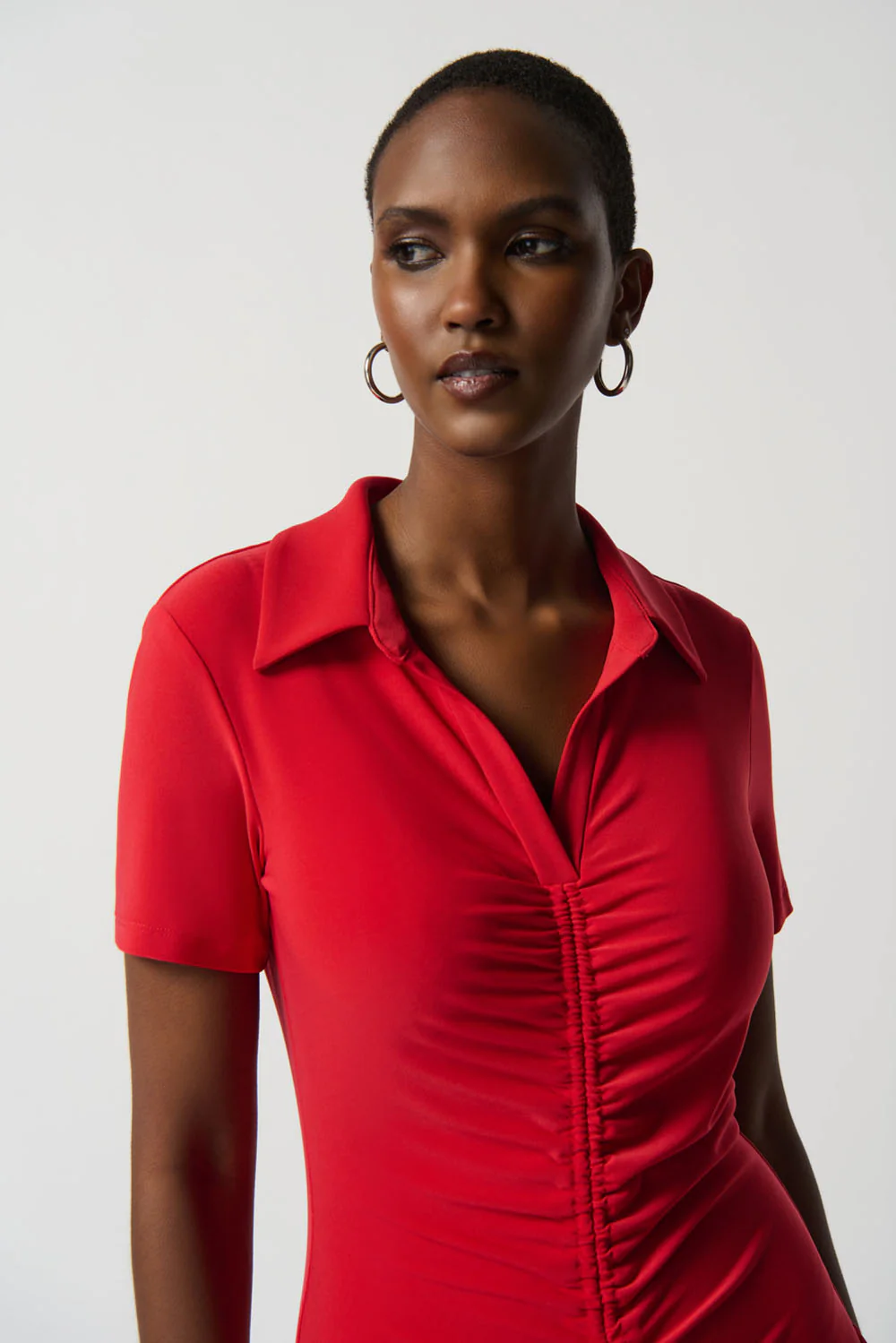 Joseph Ribkoff Magma Red Dress Style 231101 - Image 2