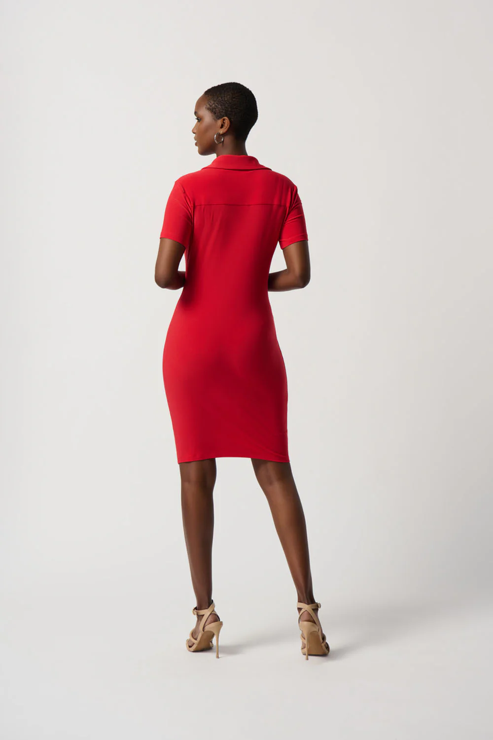 Joseph Ribkoff Magma Red Dress Style 231101 - Image 4