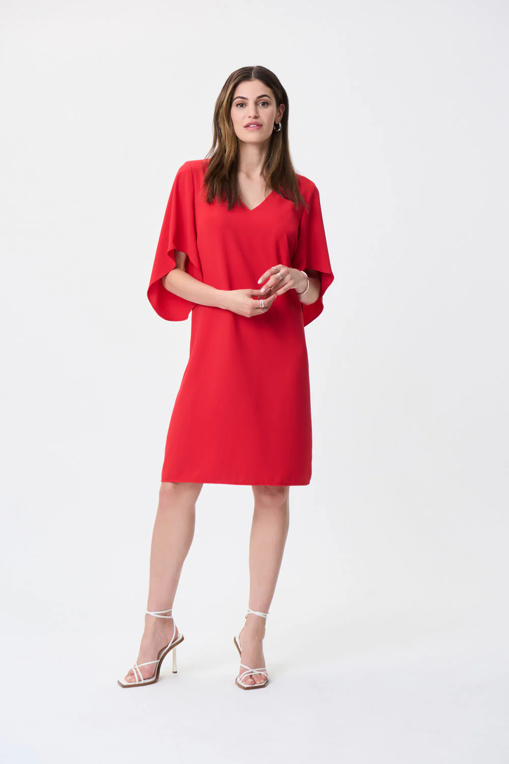 Joseph Ribkoff Magma Red Dress Style 231203 - Image 3