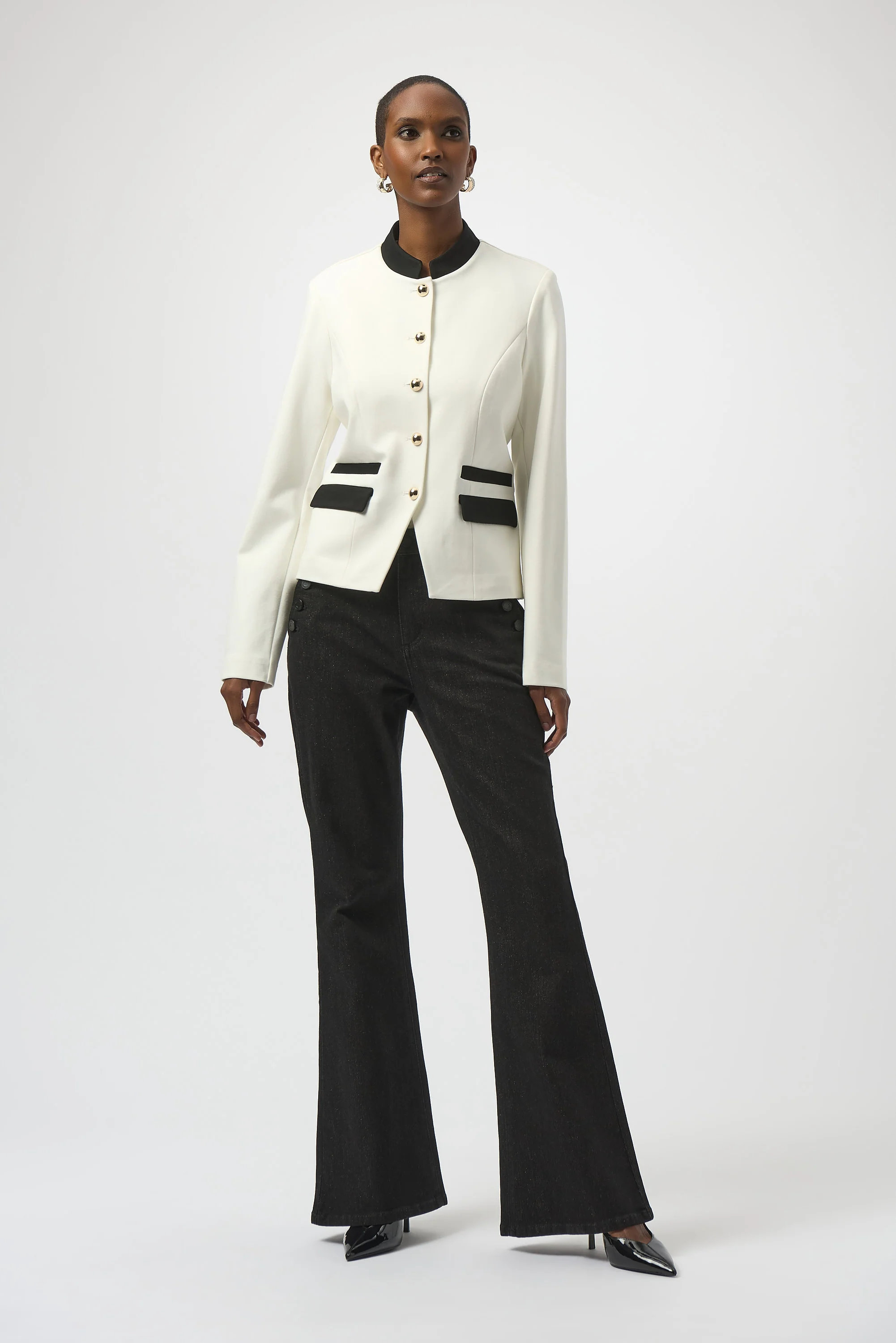 Joseph Ribkoff Mandarin Collar Fitted Jacket Style 254922 - Image 3