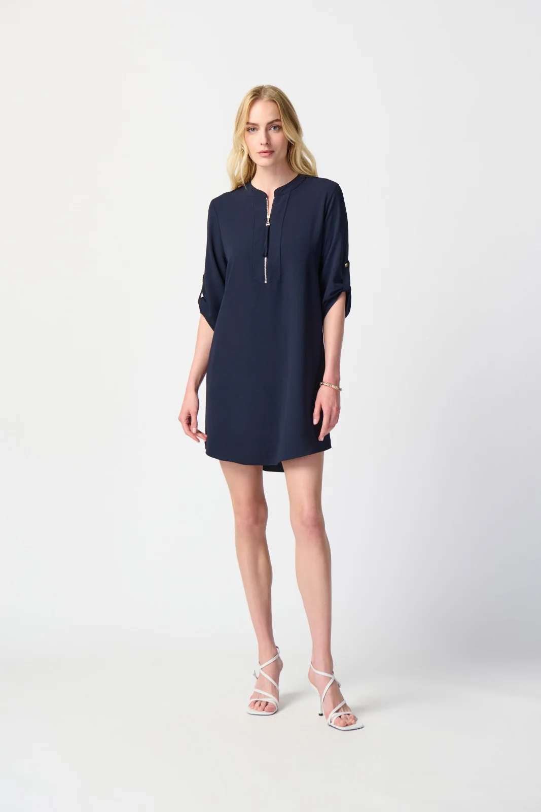 Joseph Ribkoff Mandarin Collar Straight Dress Style 232201S25