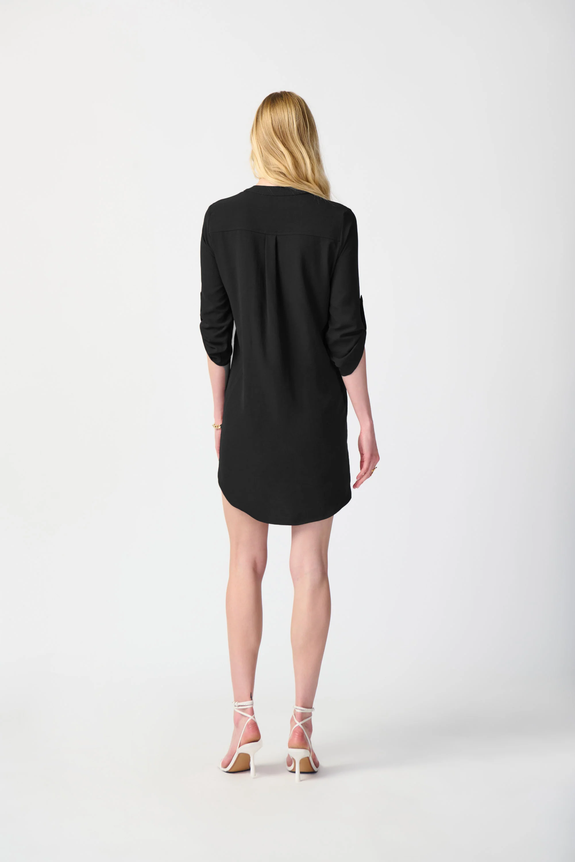 Joseph Ribkoff Mandarin Collar Straight Dress Style 232201S25 - Image 12