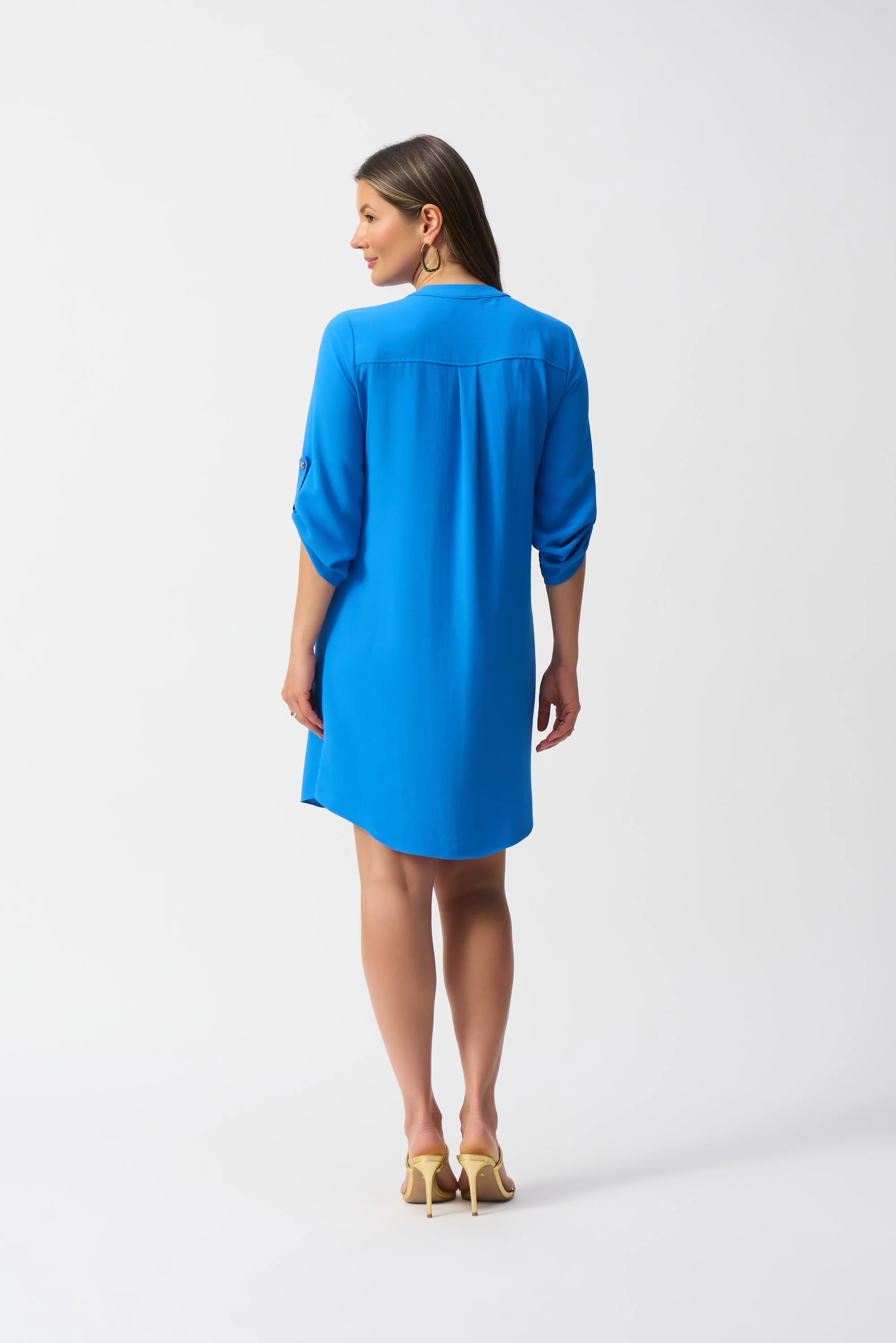 Joseph Ribkoff Mandarin Collar Straight Dress Style 232201S25 - Image 9