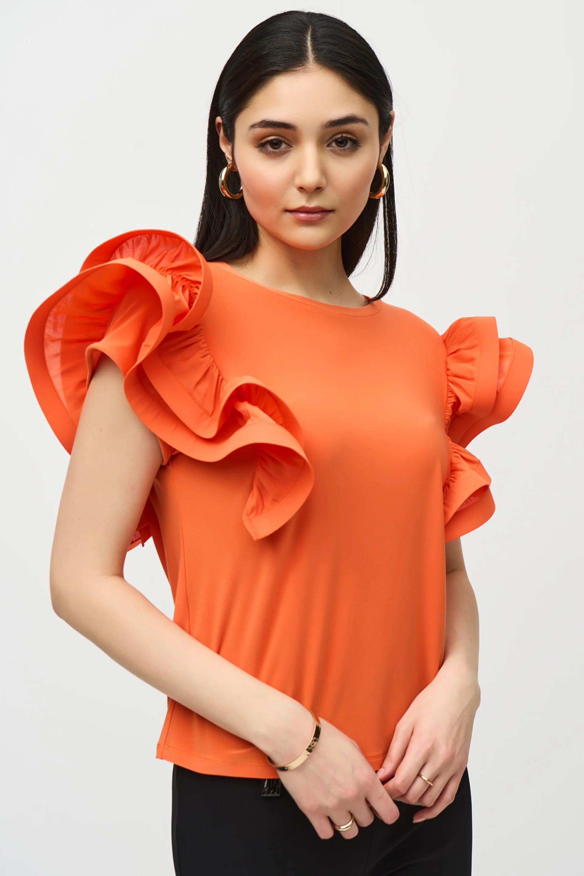 Joseph Ribkoff Mandarin Statement Sleeve Top Style 242236 - Image 2