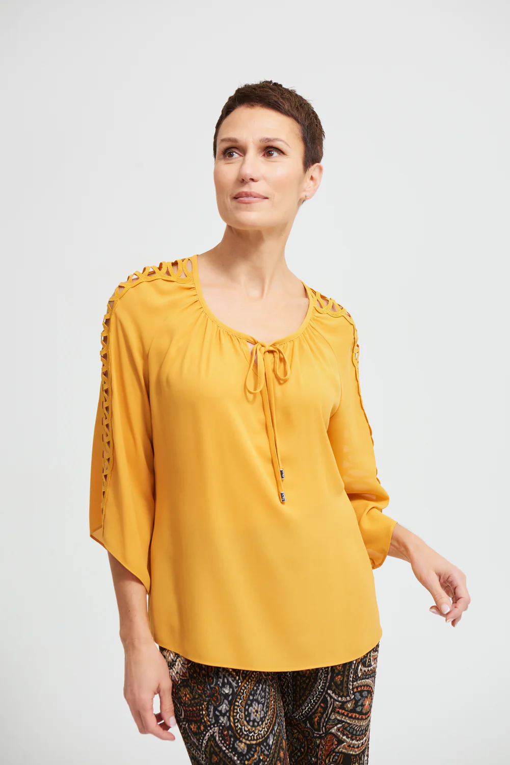 Joseph Ribkoff Marigold Georgette Top Style 213111