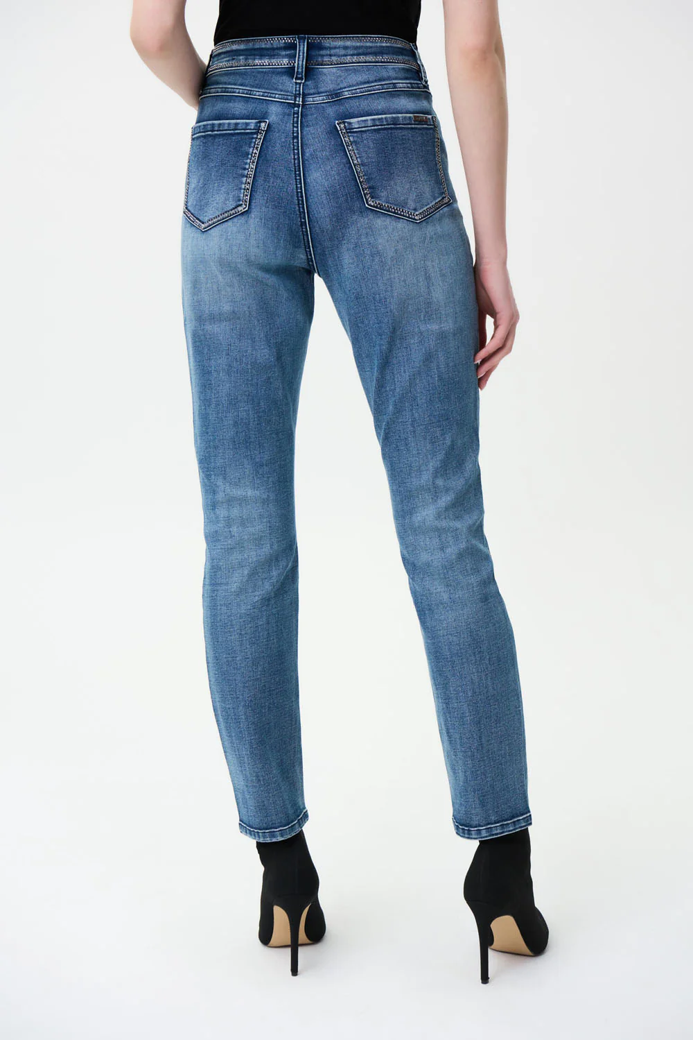 Joseph Ribkoff Medium Blue Denim Pants Style 224954 - Image 2