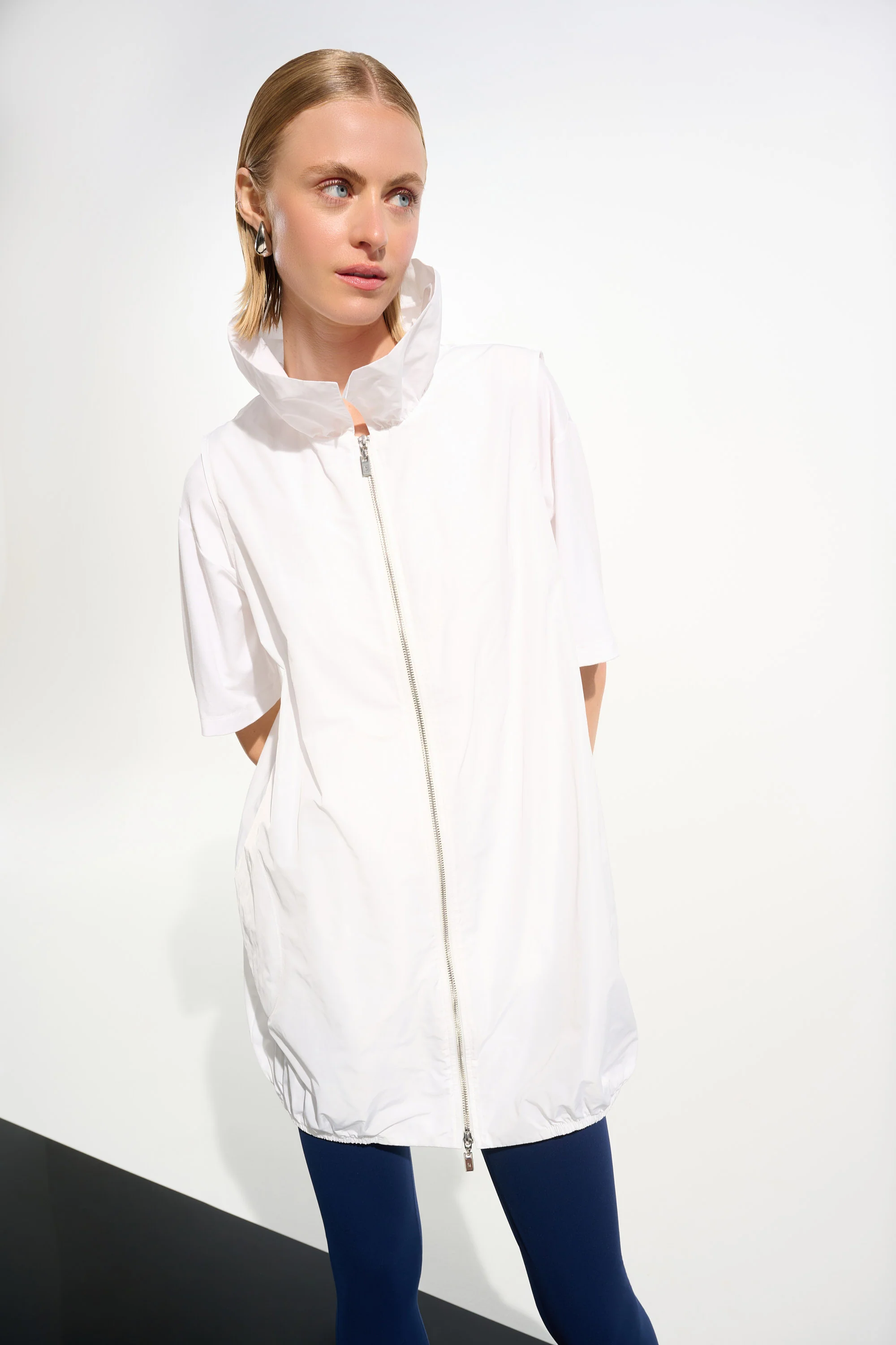 Joseph Ribkoff Memory Cocoon Vest With Shirred Collar Style 261639