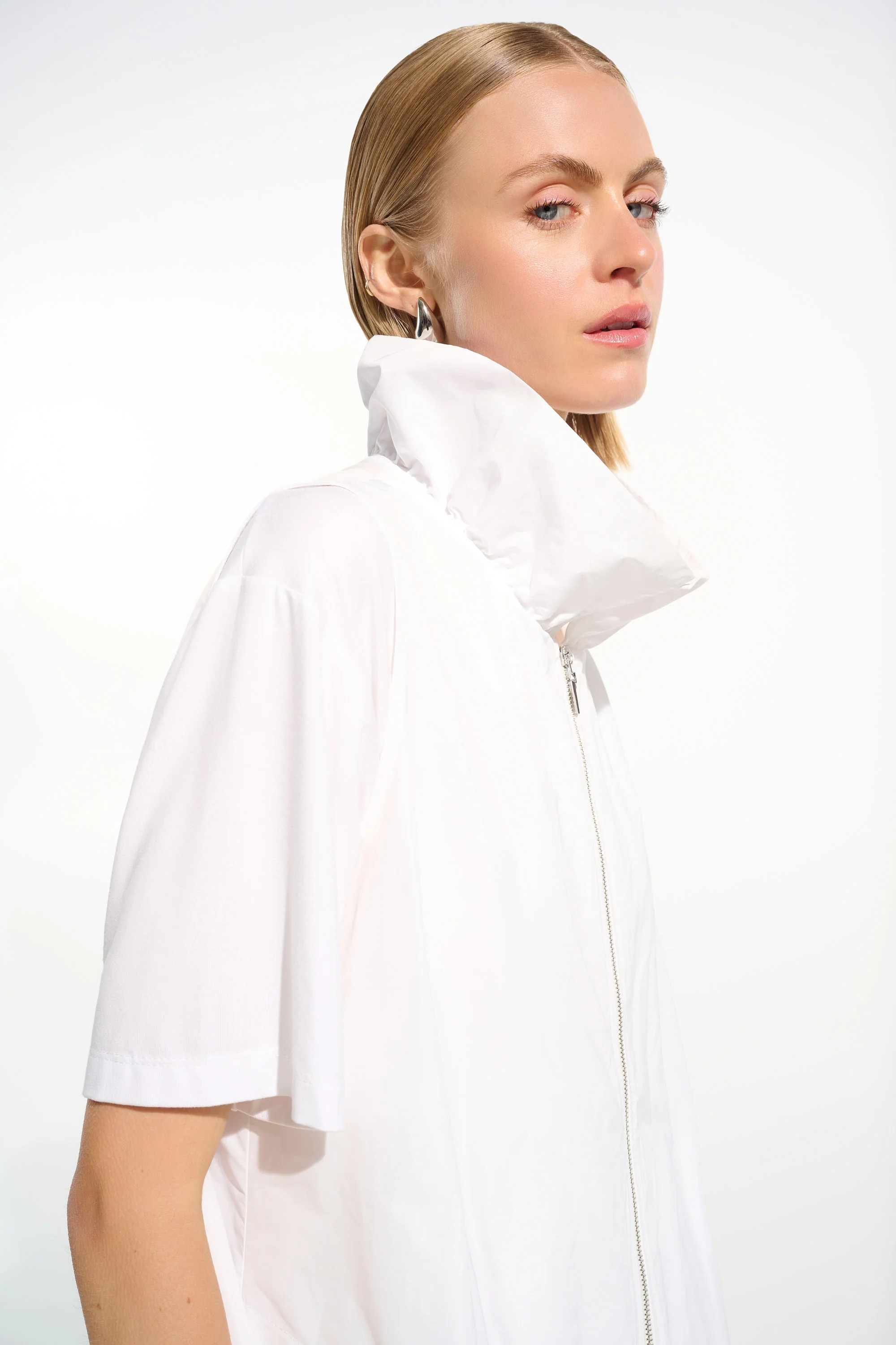 Joseph Ribkoff Memory Cocoon Vest With Shirred Collar Style 261639 - Image 3