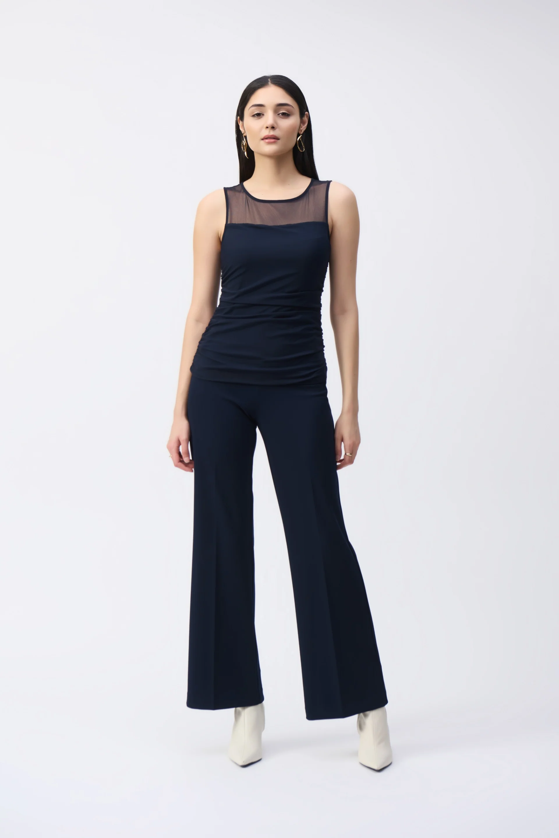 Joseph Ribkoff Mesh Sleeveless Fitted Top Style 243104 - Image 12