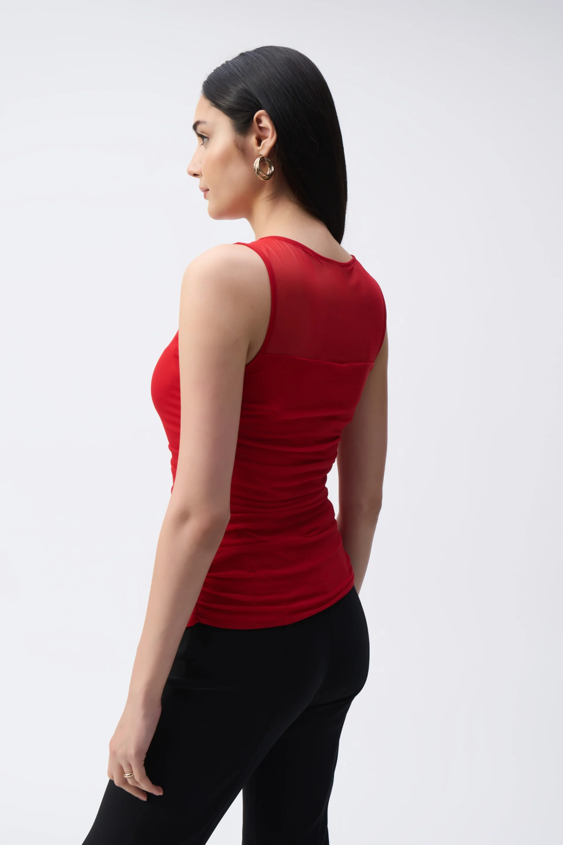 Joseph Ribkoff Mesh Sleeveless Fitted Top Style 243104 - Image 6