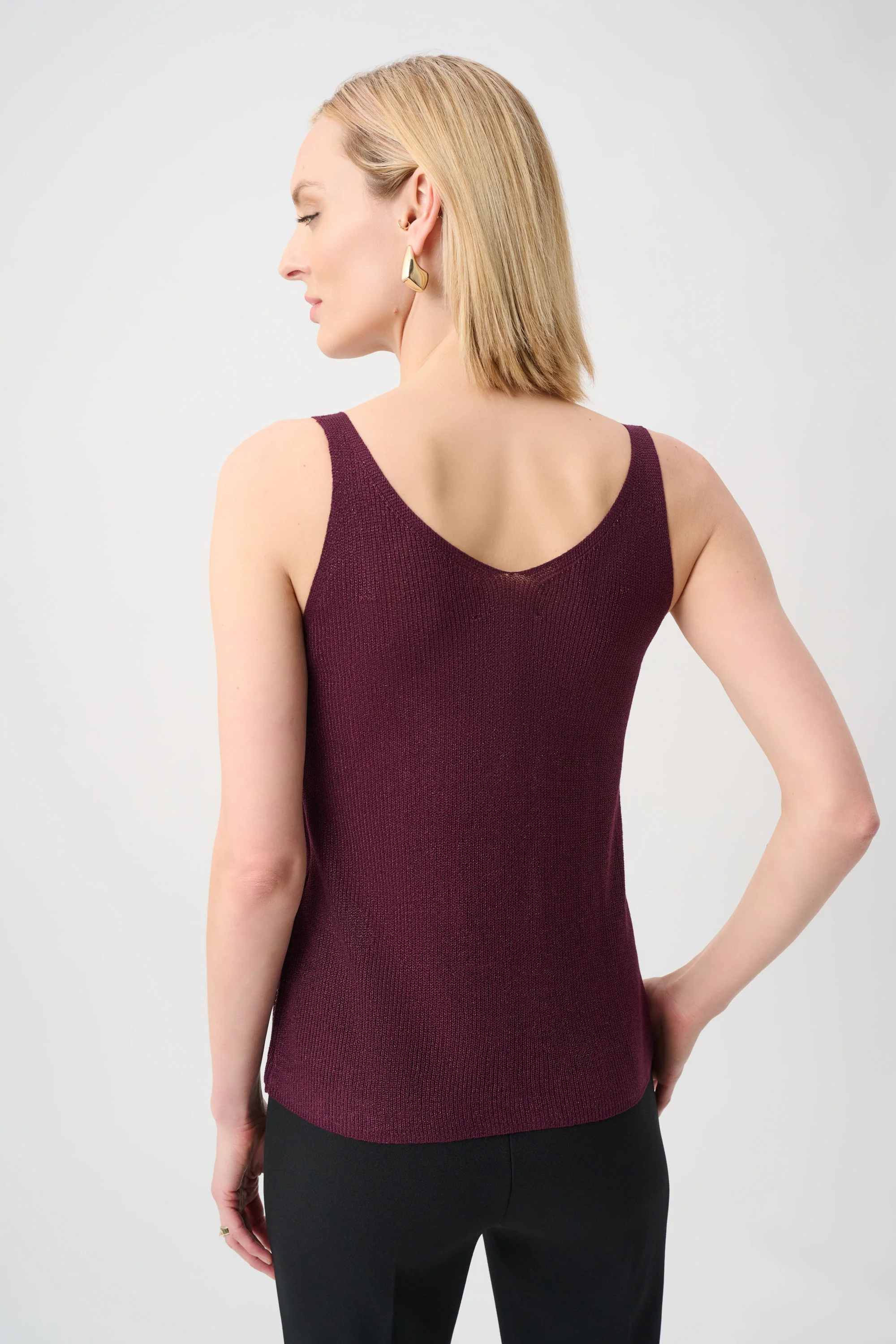 Joseph Ribkoff Metallic Knitted Camisole With Rhinestones Style 252915 - Image 21