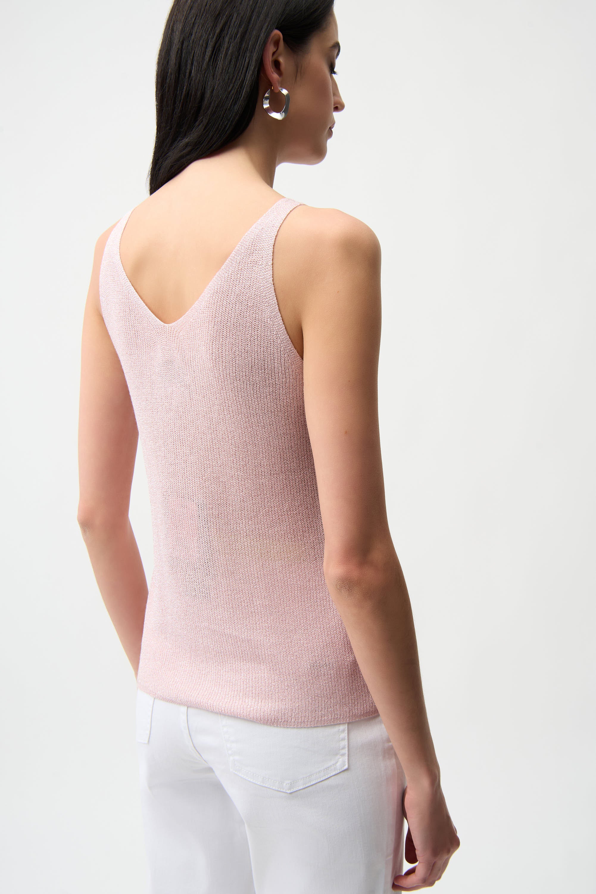 Joseph Ribkoff Metallic Knitted Camisole With Rhinestones Style 252915 - Image 6