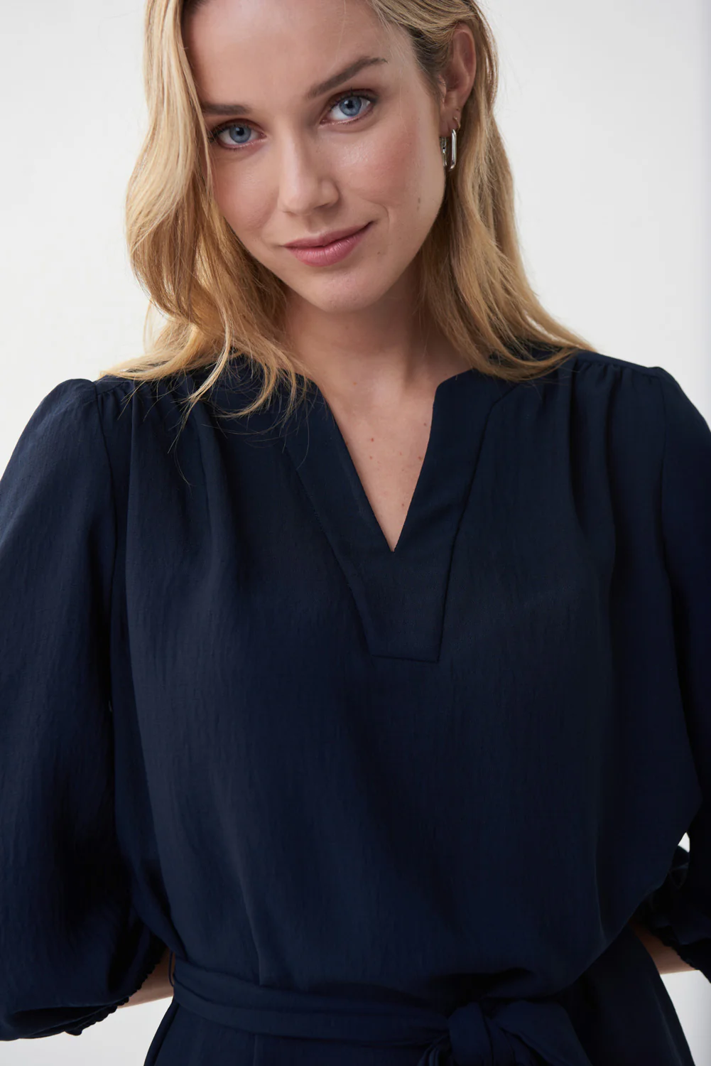 Joseph Ribkoff Midnight Blue 3/4 Sleeve Dress Style 222001 - Image 2