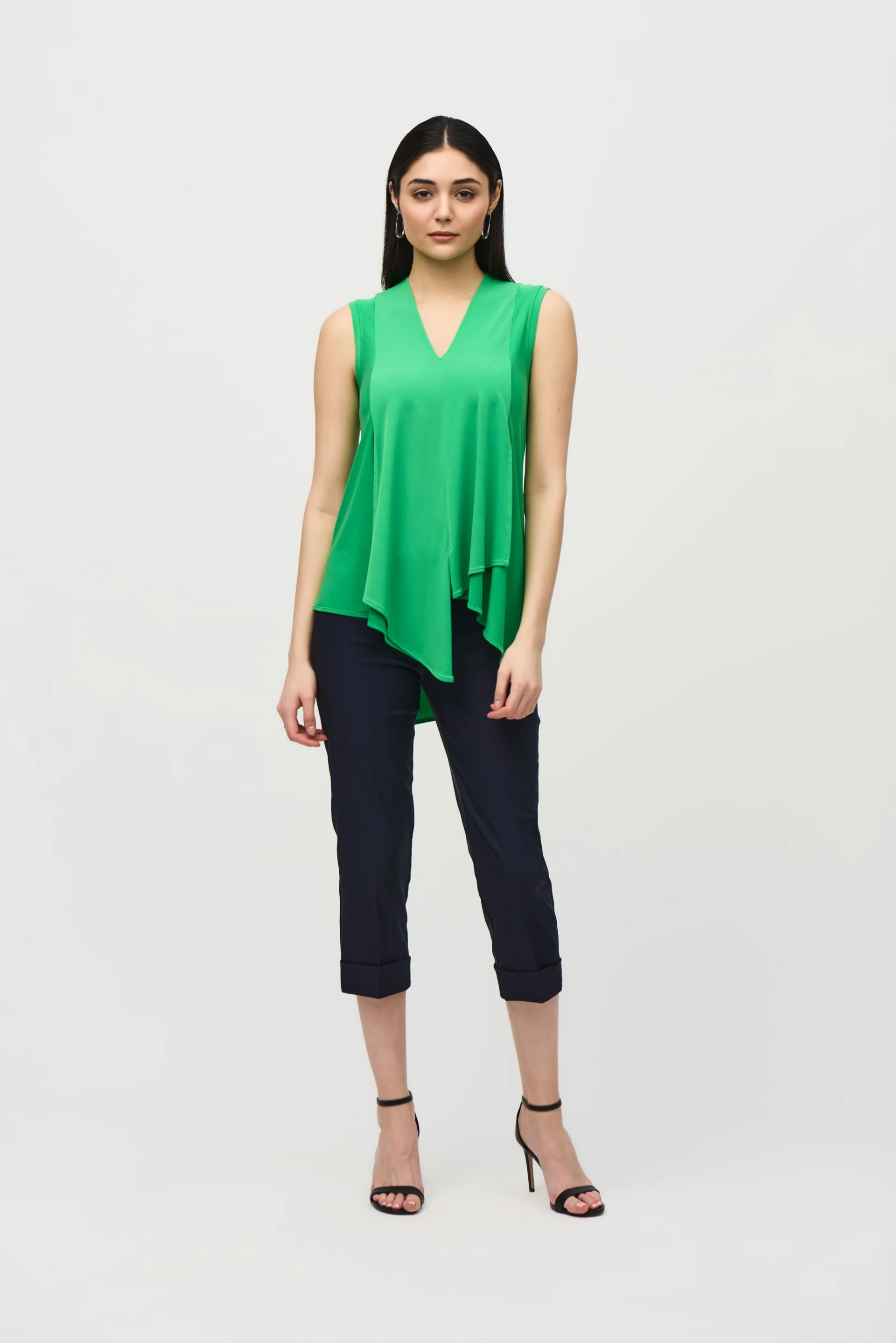 Joseph Ribkoff Midnight Blue Cropped Pants Style 242054 - Image 3