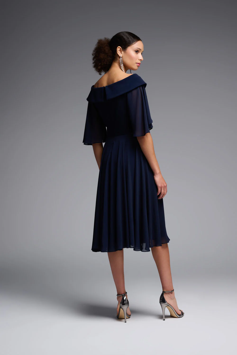Joseph Ribkoff Midnight Blue Dress Style 231723 - Image 3