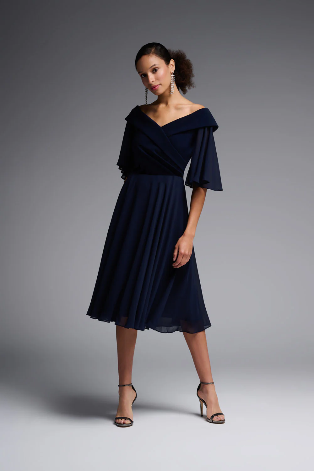 Joseph Ribkoff Midnight Blue Dress Style 231723 - Image 4