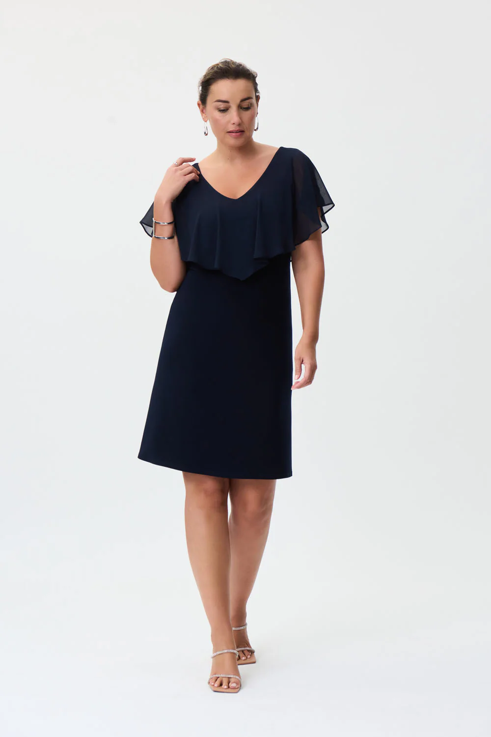 Joseph Ribkoff Midnight Blue Dress Style 232240 - Image 3