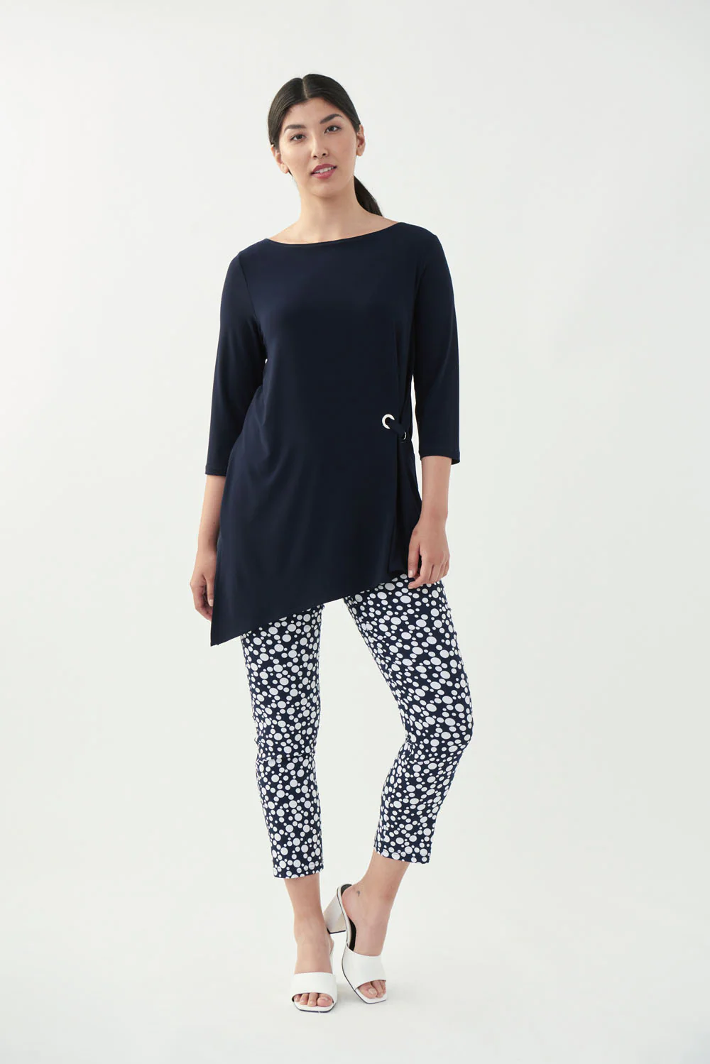 Joseph Ribkoff Midnight Blue Eyelet Top Style 221296