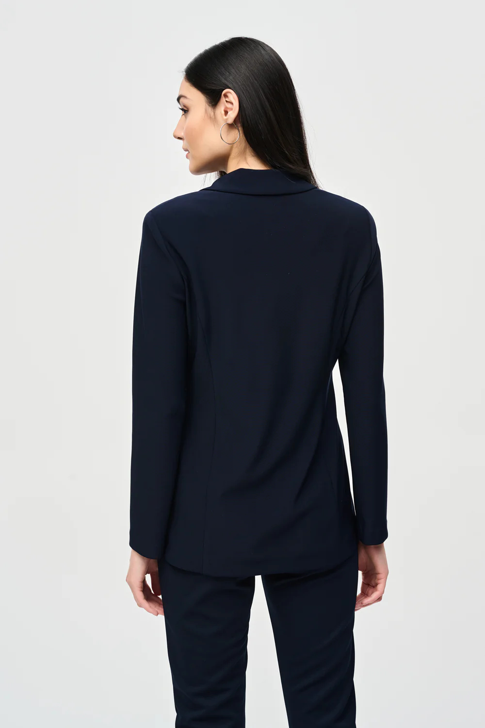 Joseph Ribkoff Midnight Blue Fitted Blazer Style 241145 - Image 3