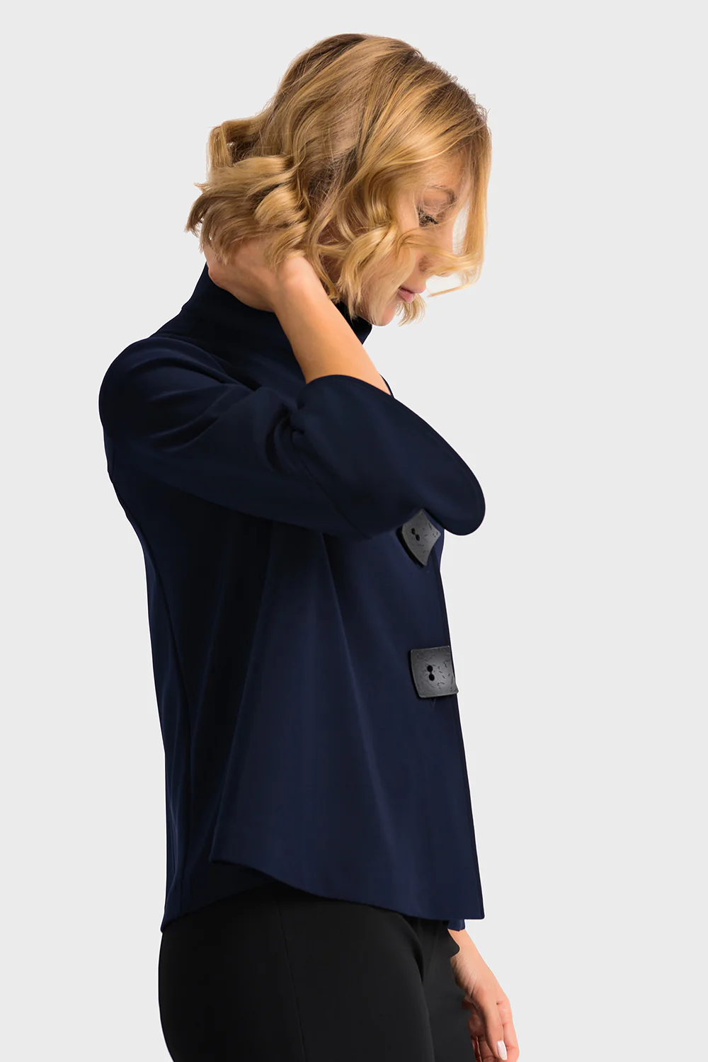 Joseph Ribkoff Midnight Blue Jacket Style 193198 - Image 4